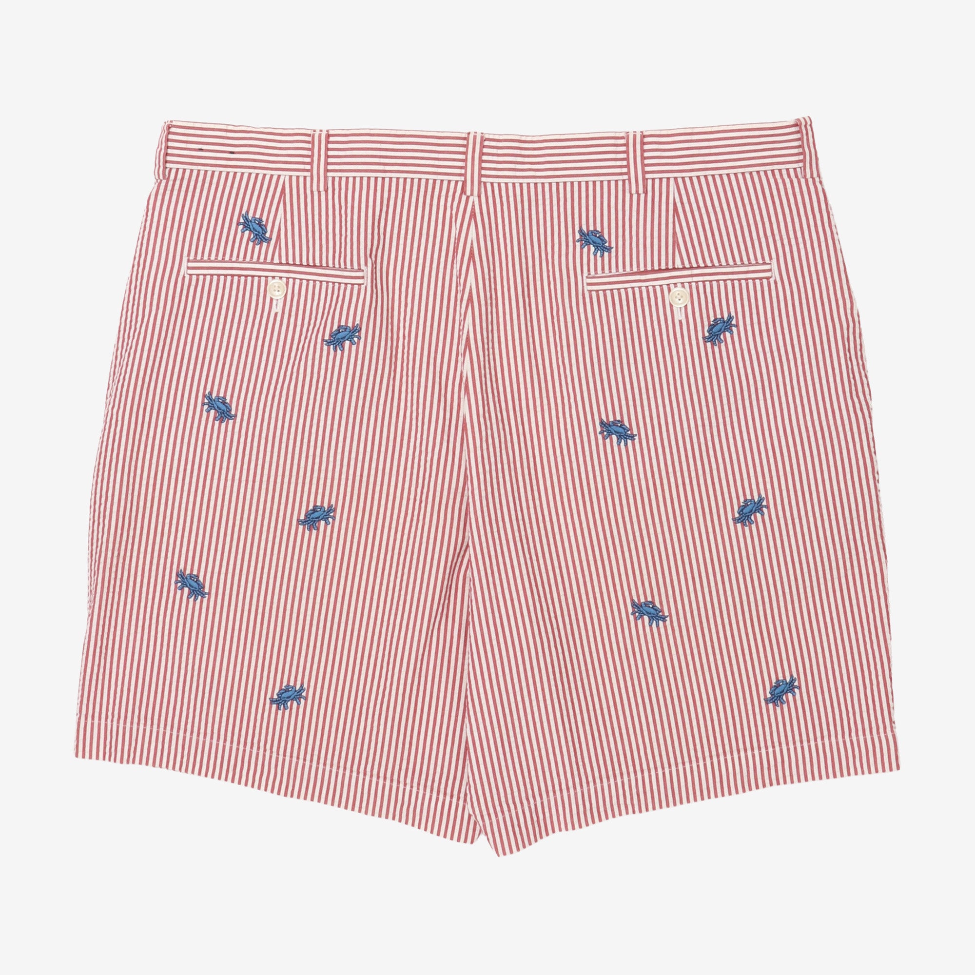 346 Embroidered Seersucker Shorts (40W)