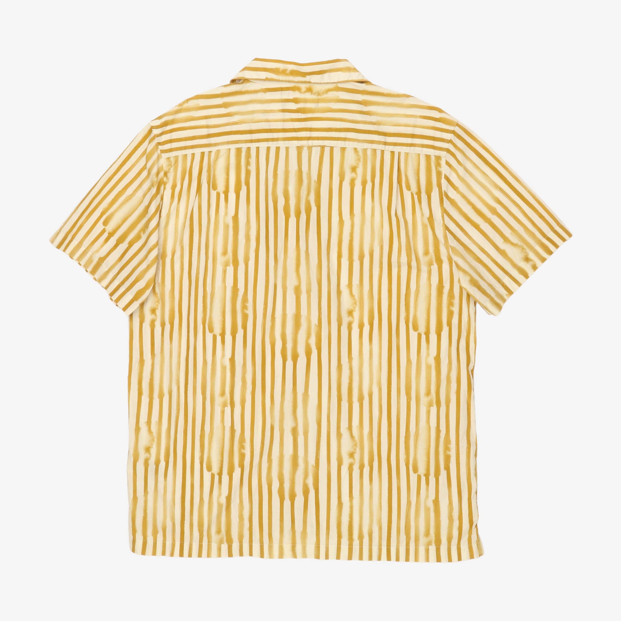Stripe Print Camp Collar Shirt