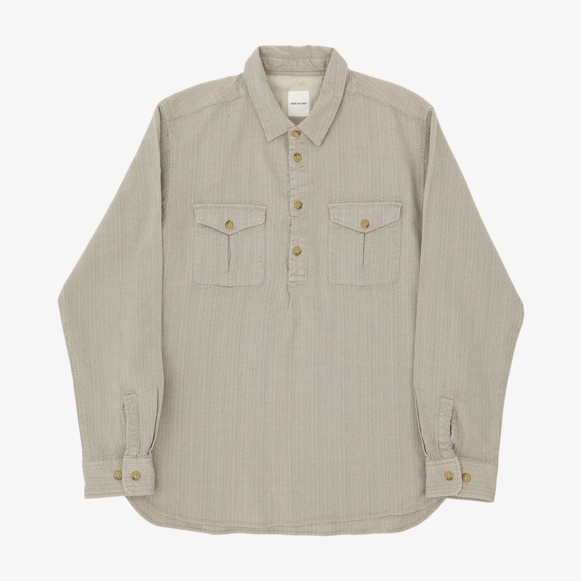 Popover Side Zip Rayon Shirt