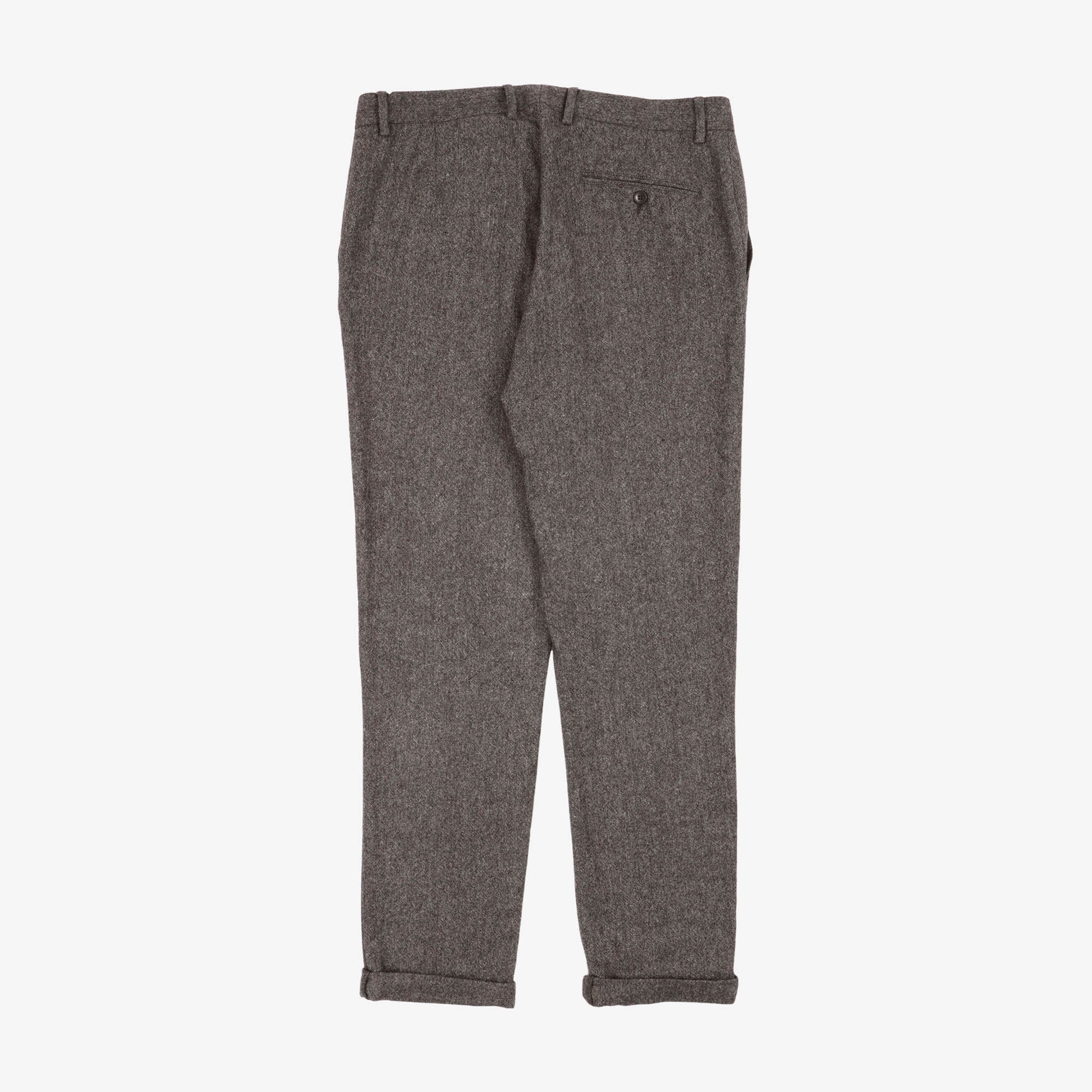 Wool Flat Front Trousers (34W X 33L)