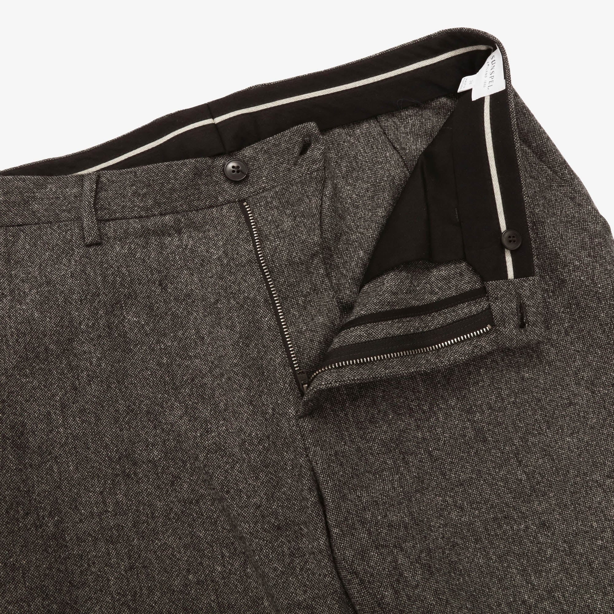 Wool Flat Front Trousers (34W X 33L)