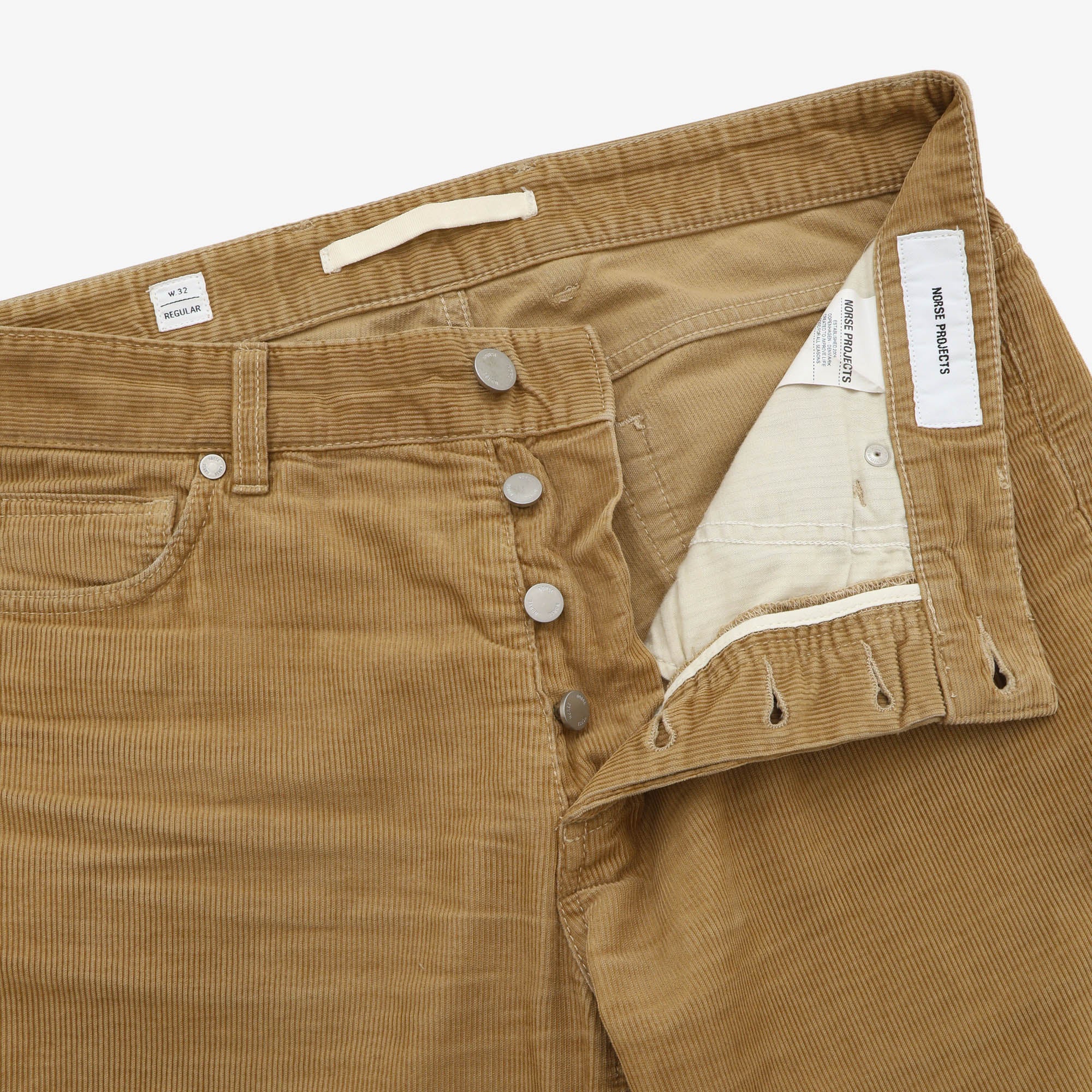 Edvard Light Corduroy Trousers (33W X 30.5L)