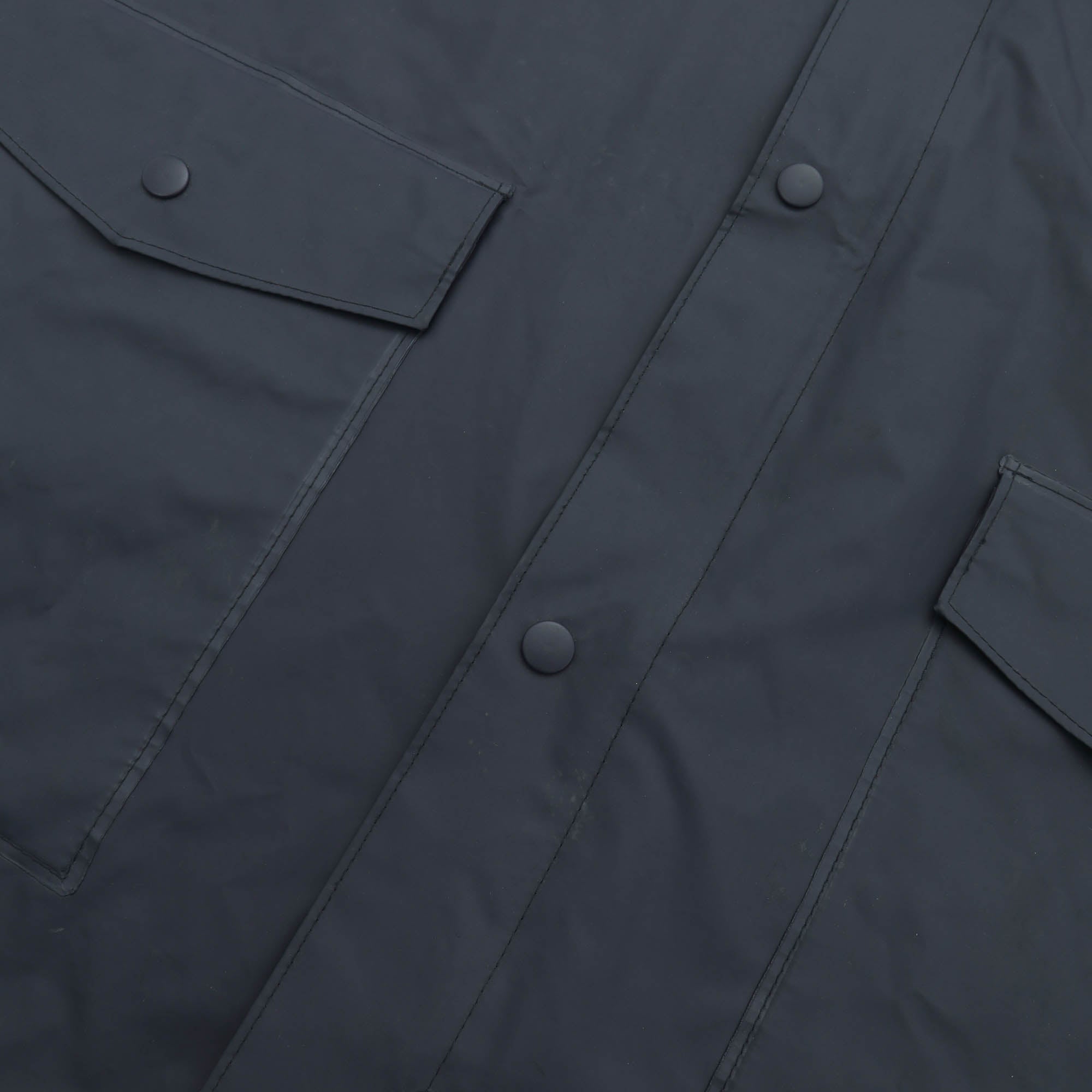 Vintage PVC Nylon Vented Hooded Rain Coat