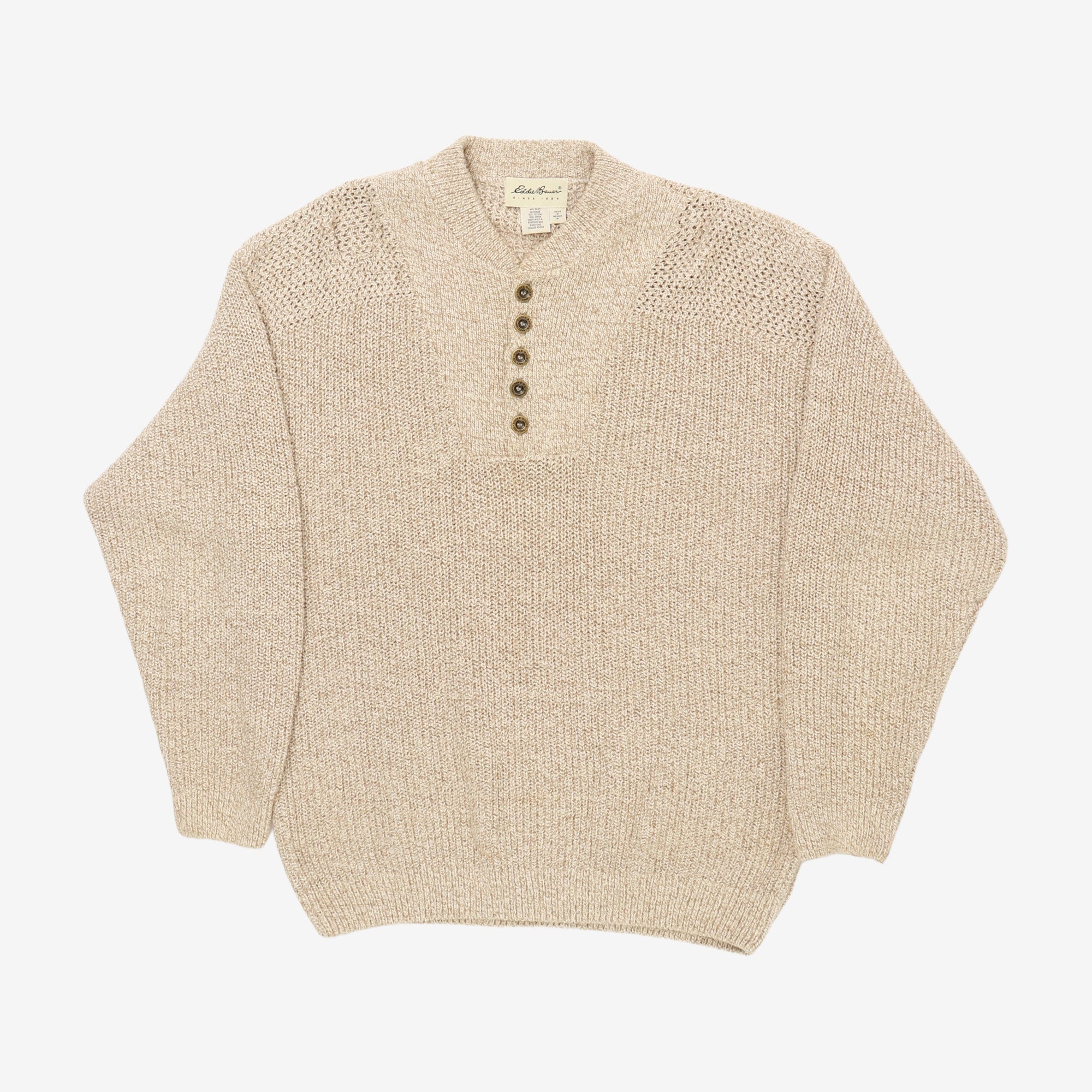 Vintage 1/4 Button Knit Sweater