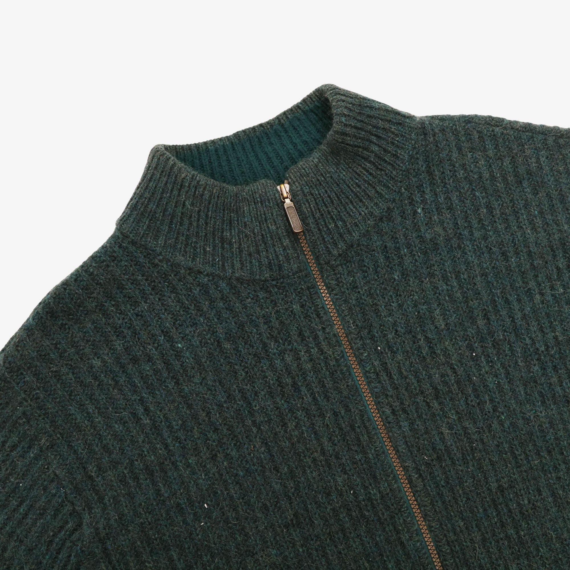 Vintage Ribbed Zip Up Sweater