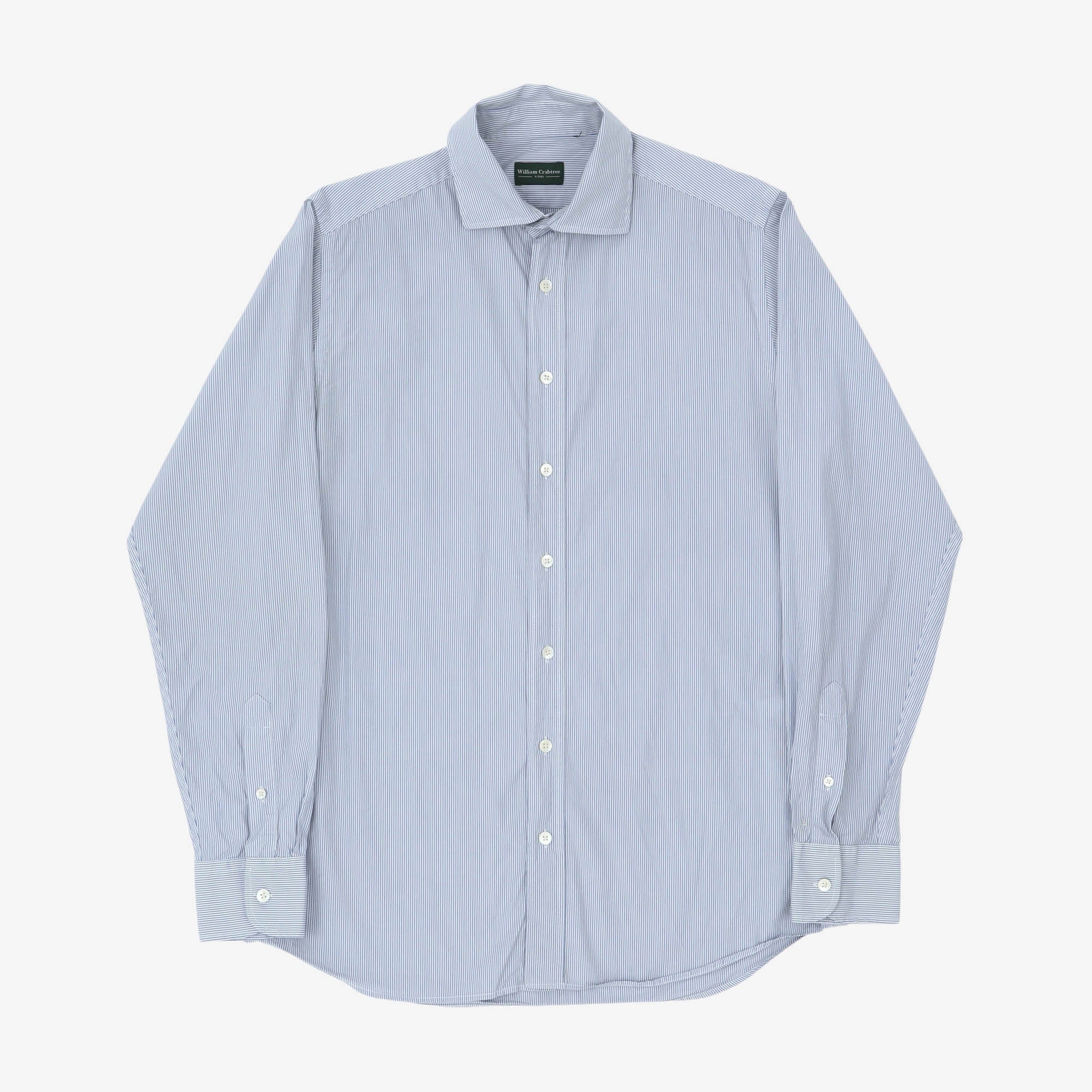 Bengal Stripe Spread Collar Poplin Shirt