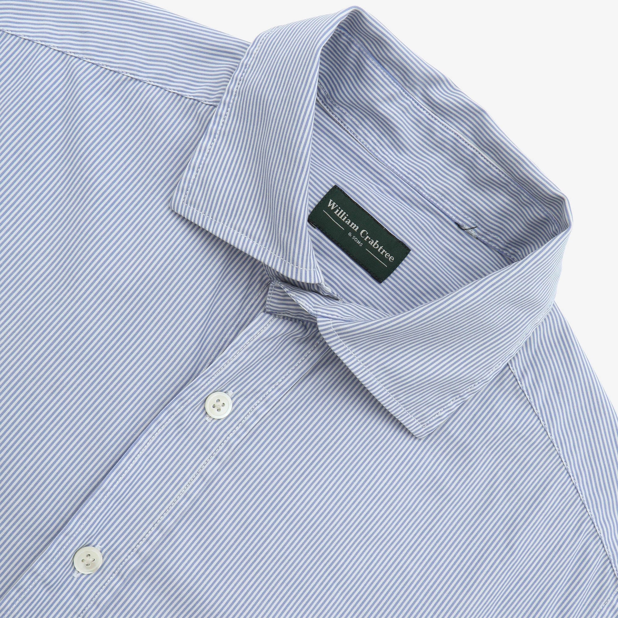 Bengal Stripe Spread Collar Poplin Shirt