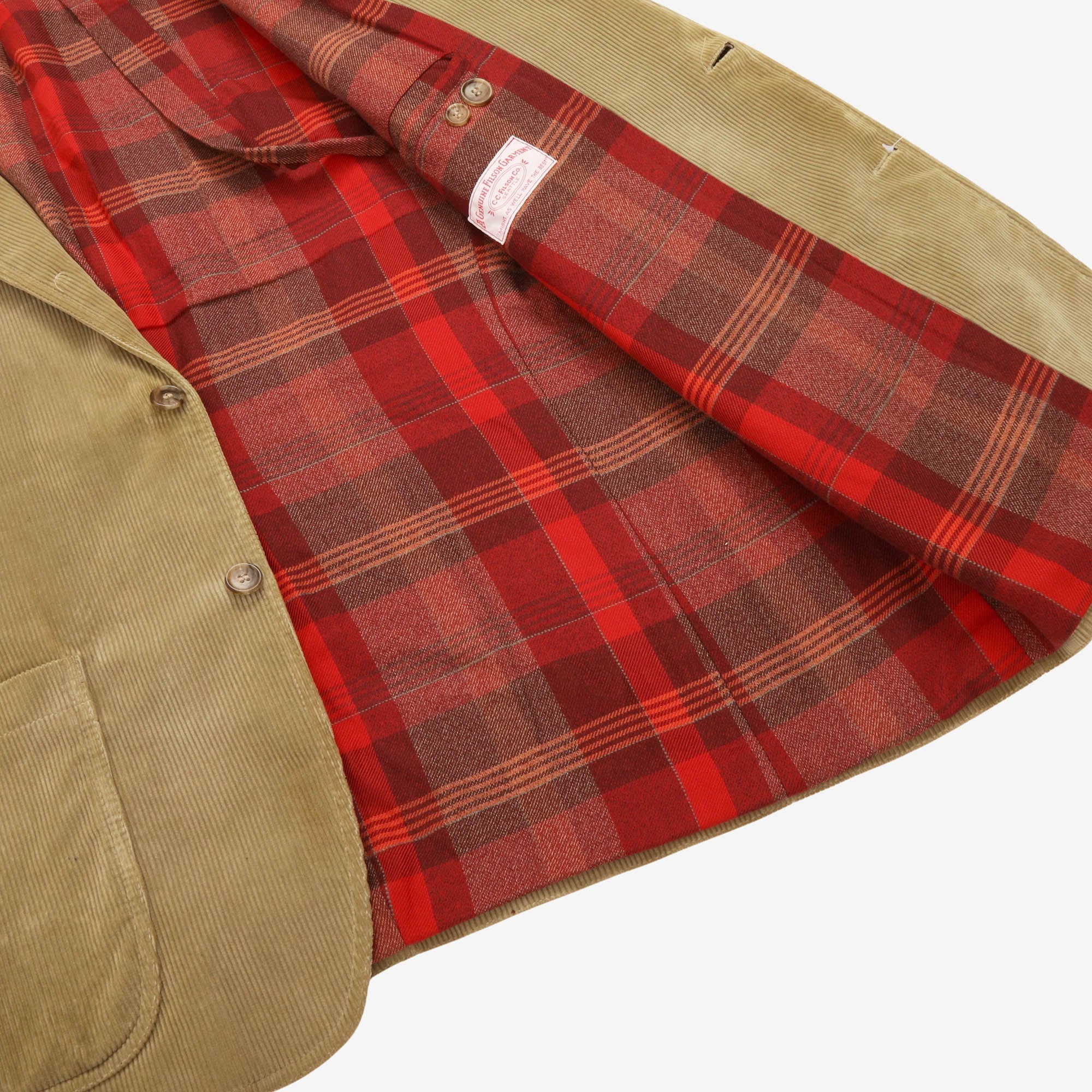 Plaid Lined Corduroy Blazer
