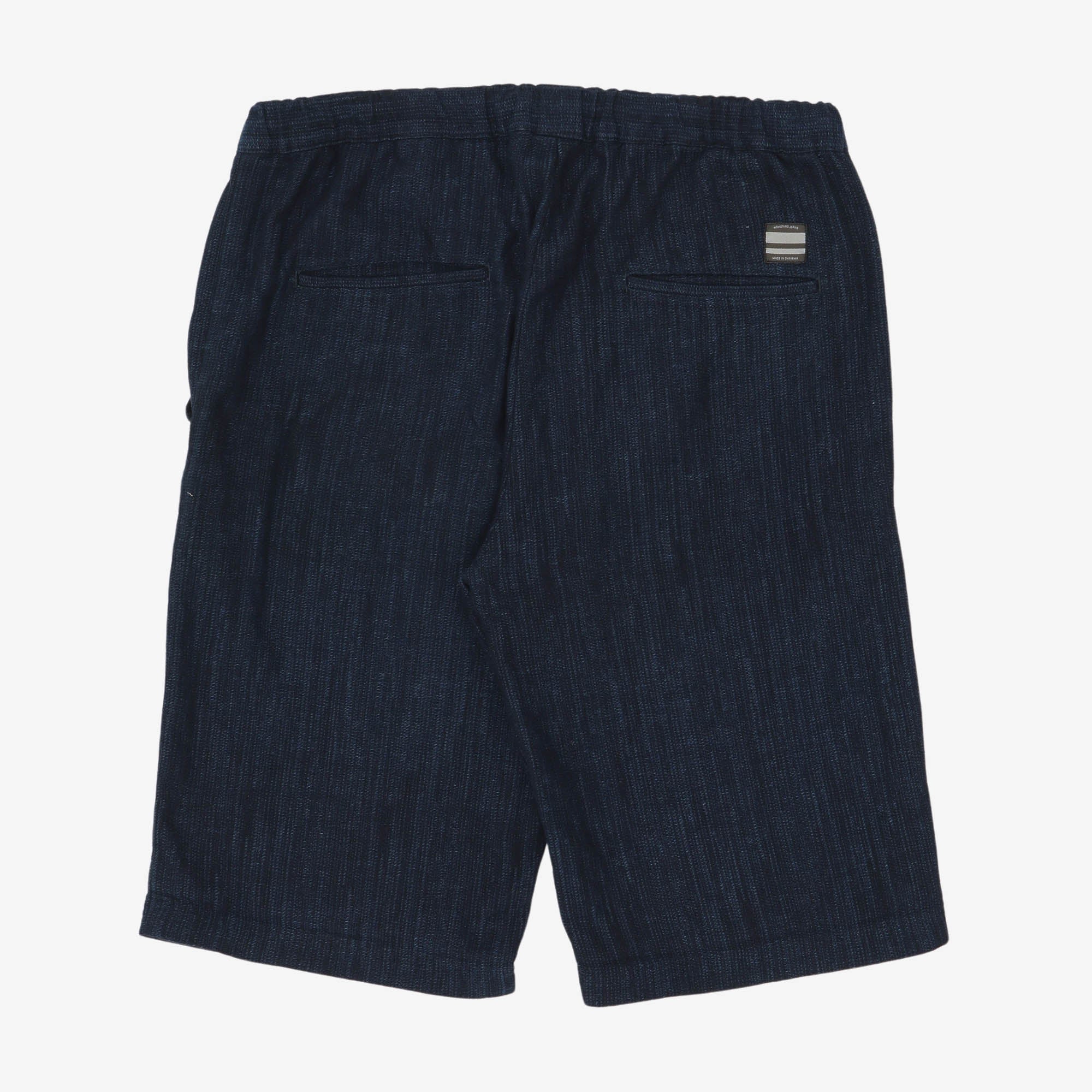 Indigo Jacquard Short