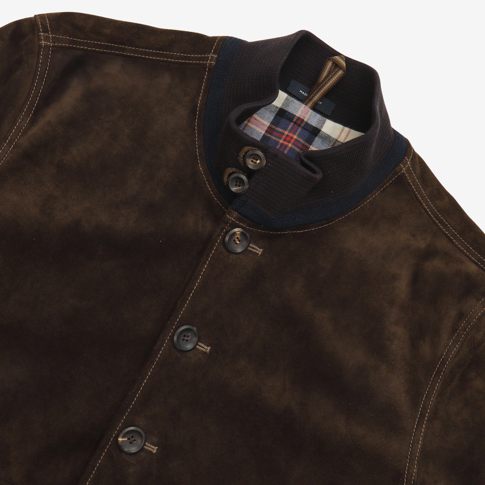 Calf Suede A-2 Bomber Jacket
