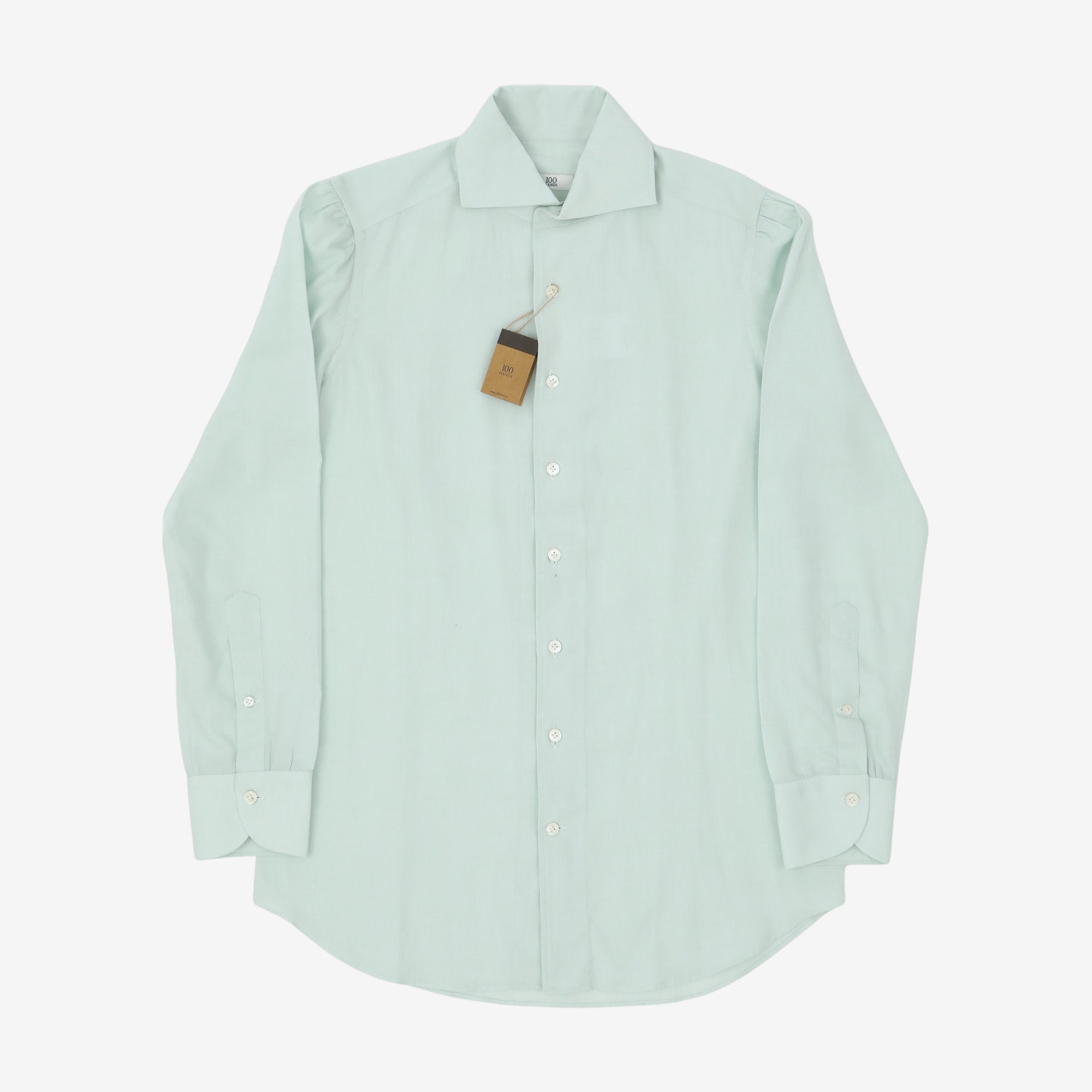 Spread Collar Cotton Shirt