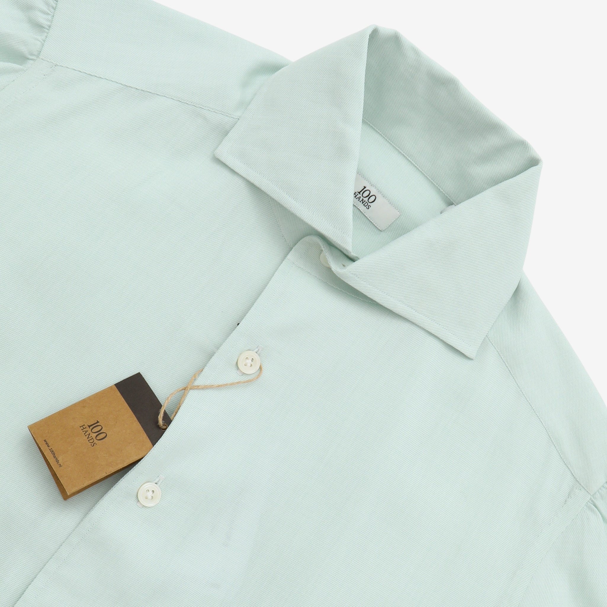 Spread Collar Cotton Shirt