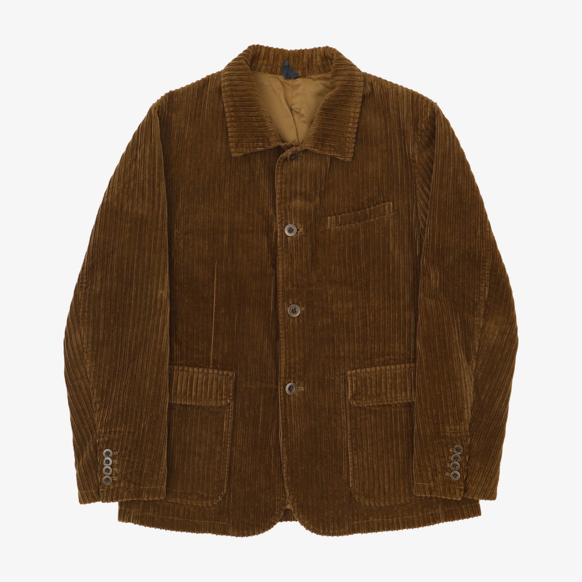 Wale Cord Shirt Collar Jacket