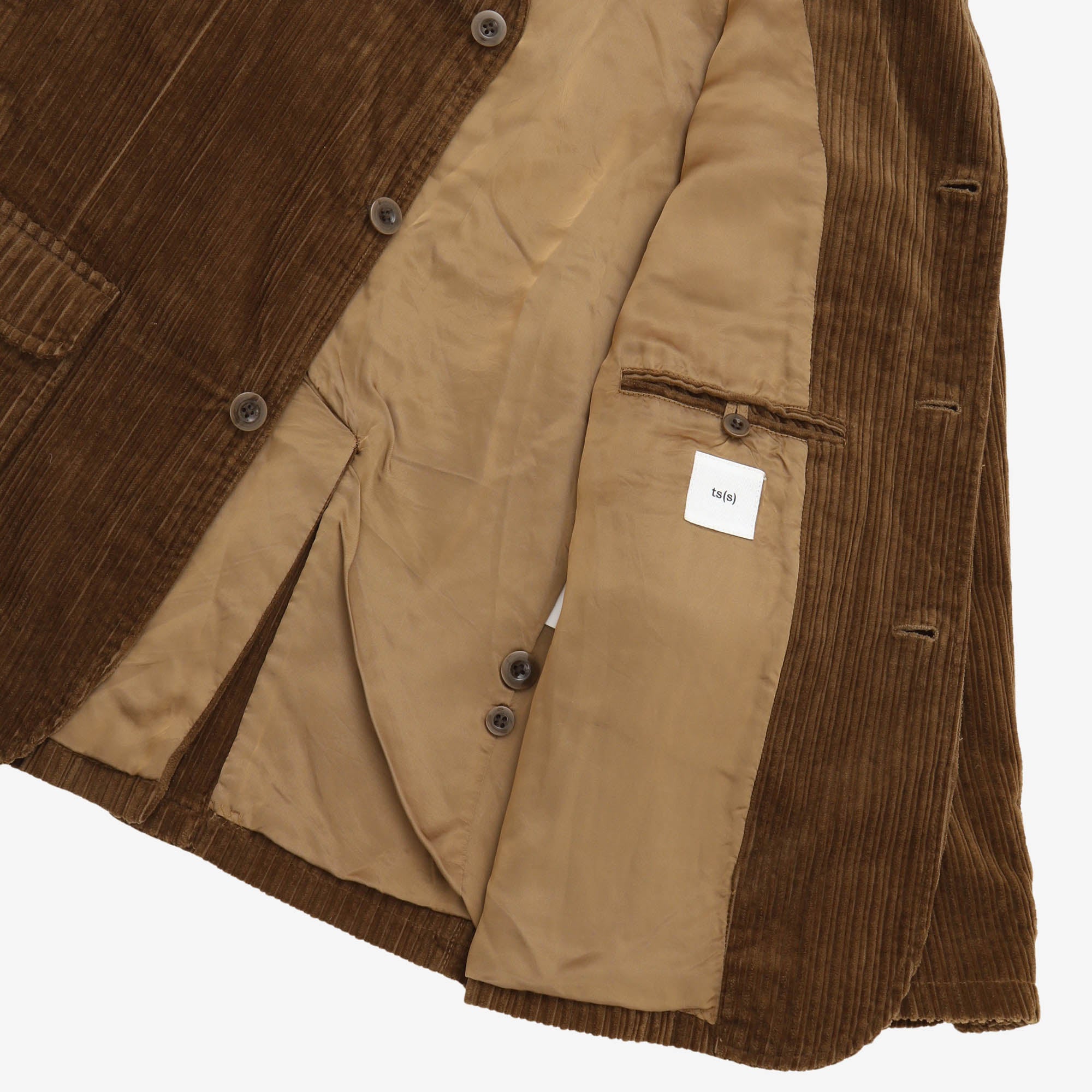 Wale Cord Shirt Collar Jacket