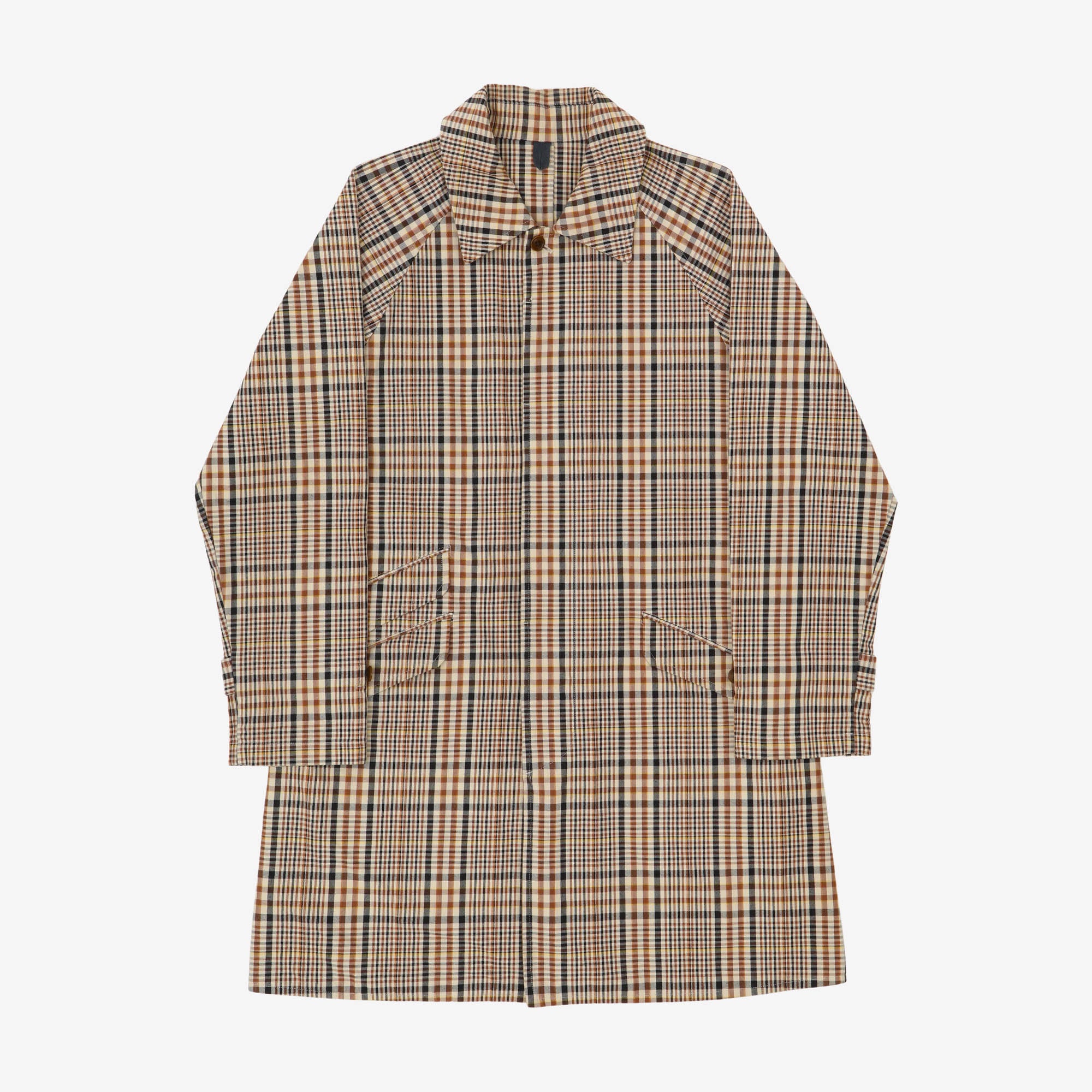 Plaid Flannel Twill Raglan Coat