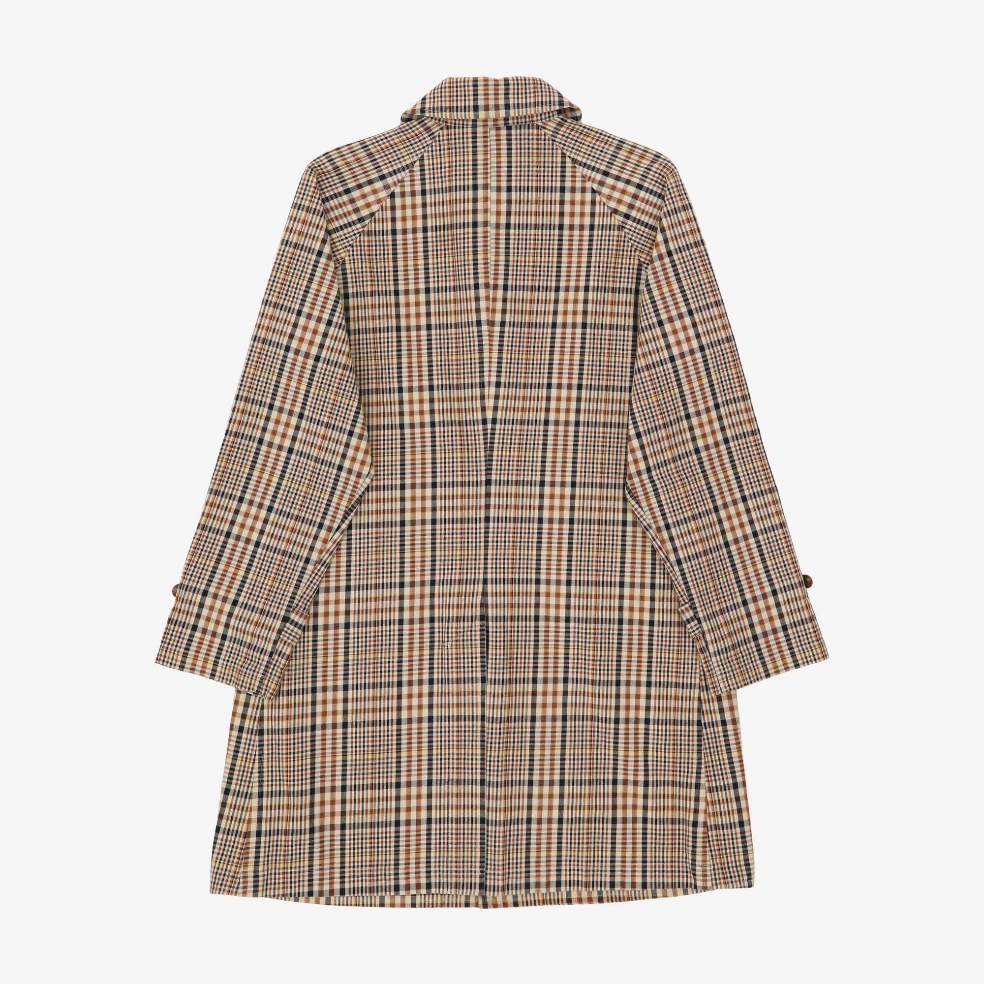 Plaid Flannel Twill Raglan Coat