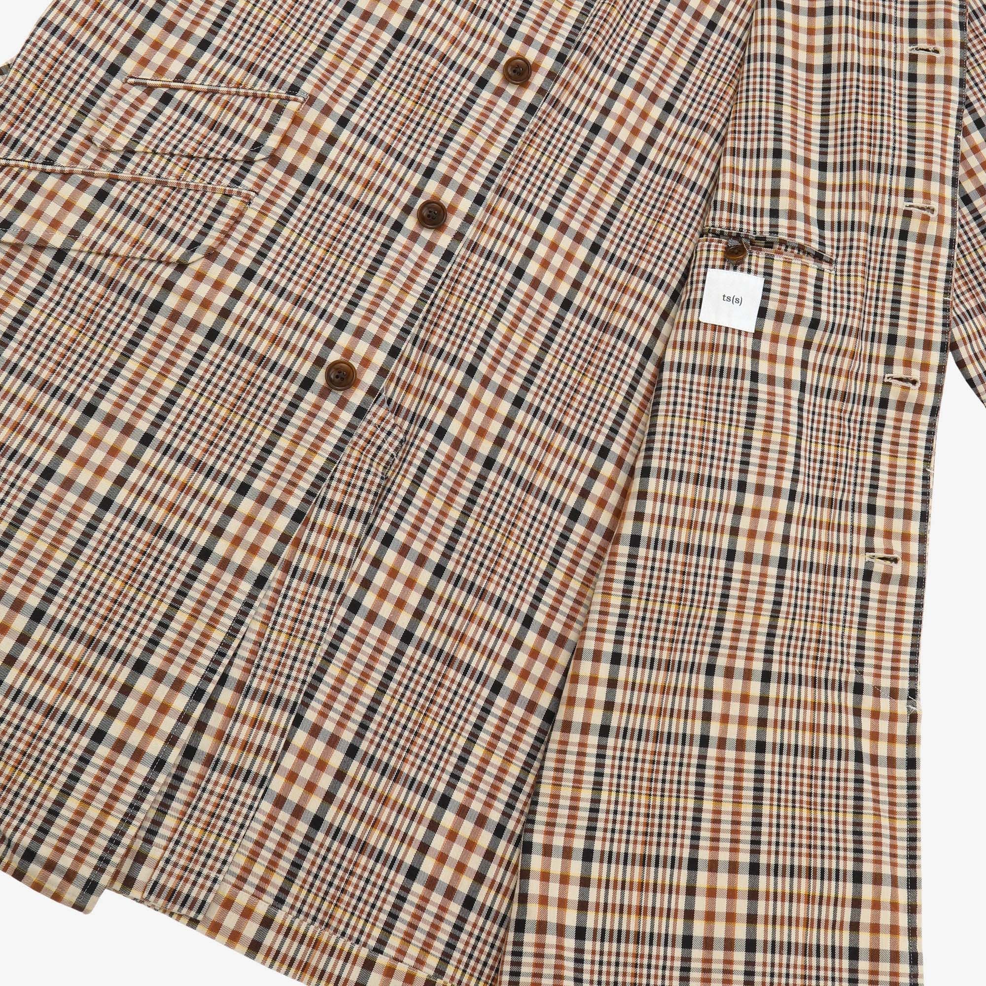 Plaid Flannel Twill Raglan Coat