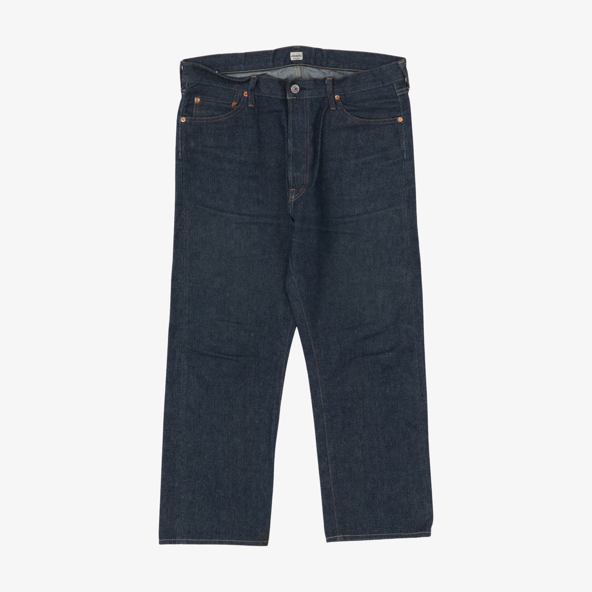 Wide Tapered Cut Selvedge Jeans (34W X 25.5L)