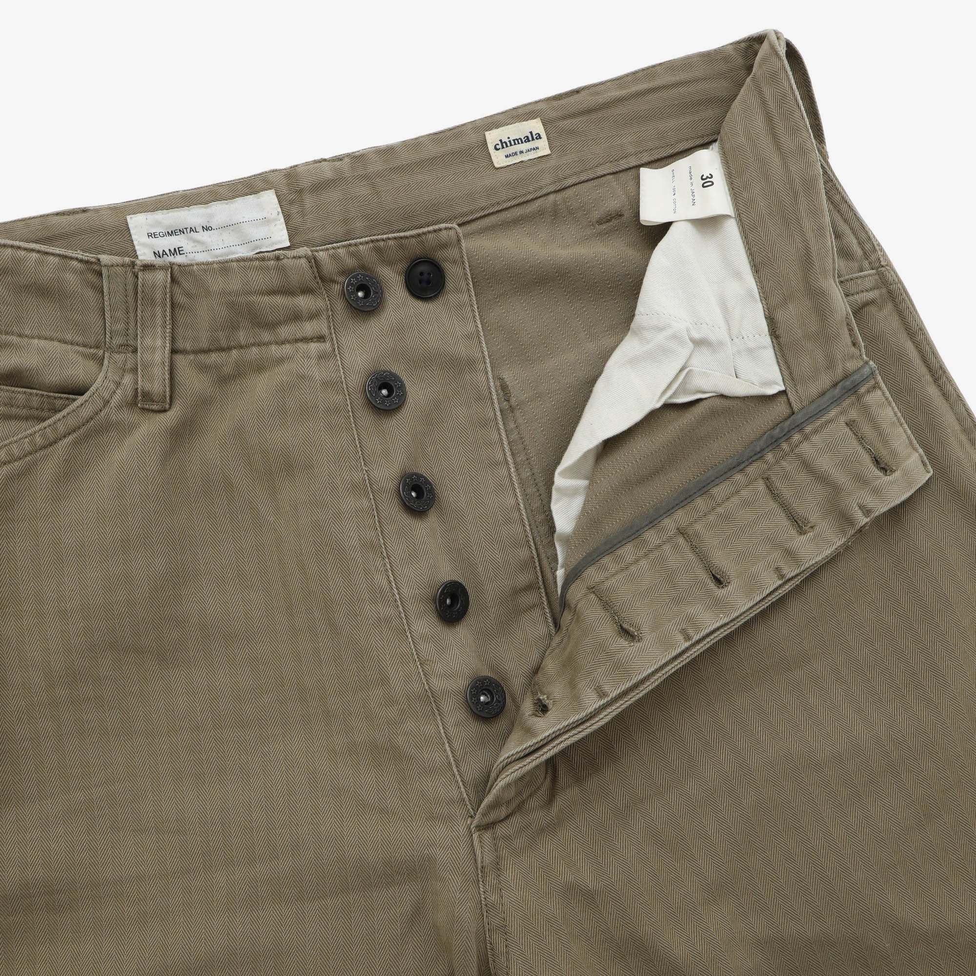 Herringbone Fatigue Chino Pants (31W X 28.5L)