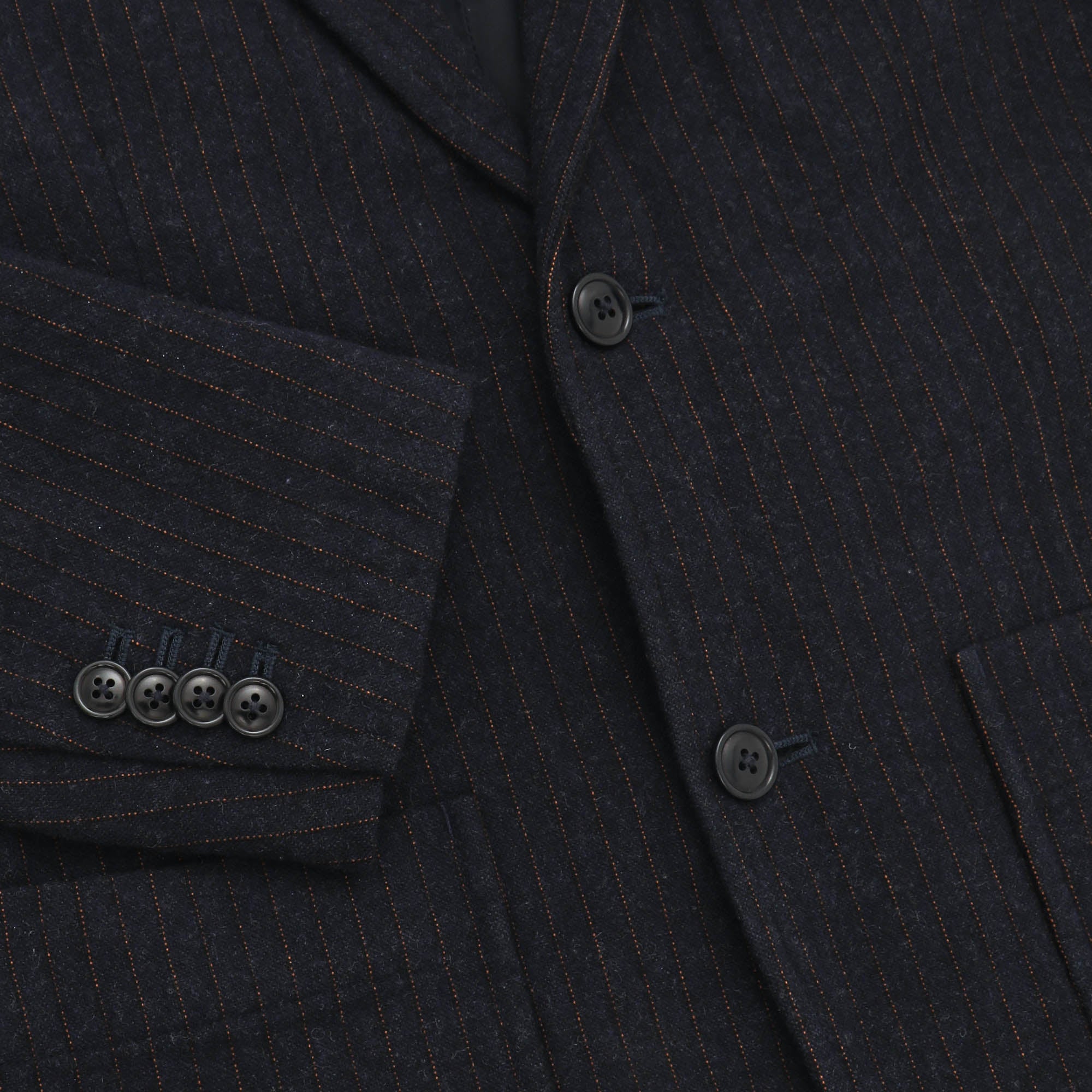 Pinstripe Wool Blend Suit