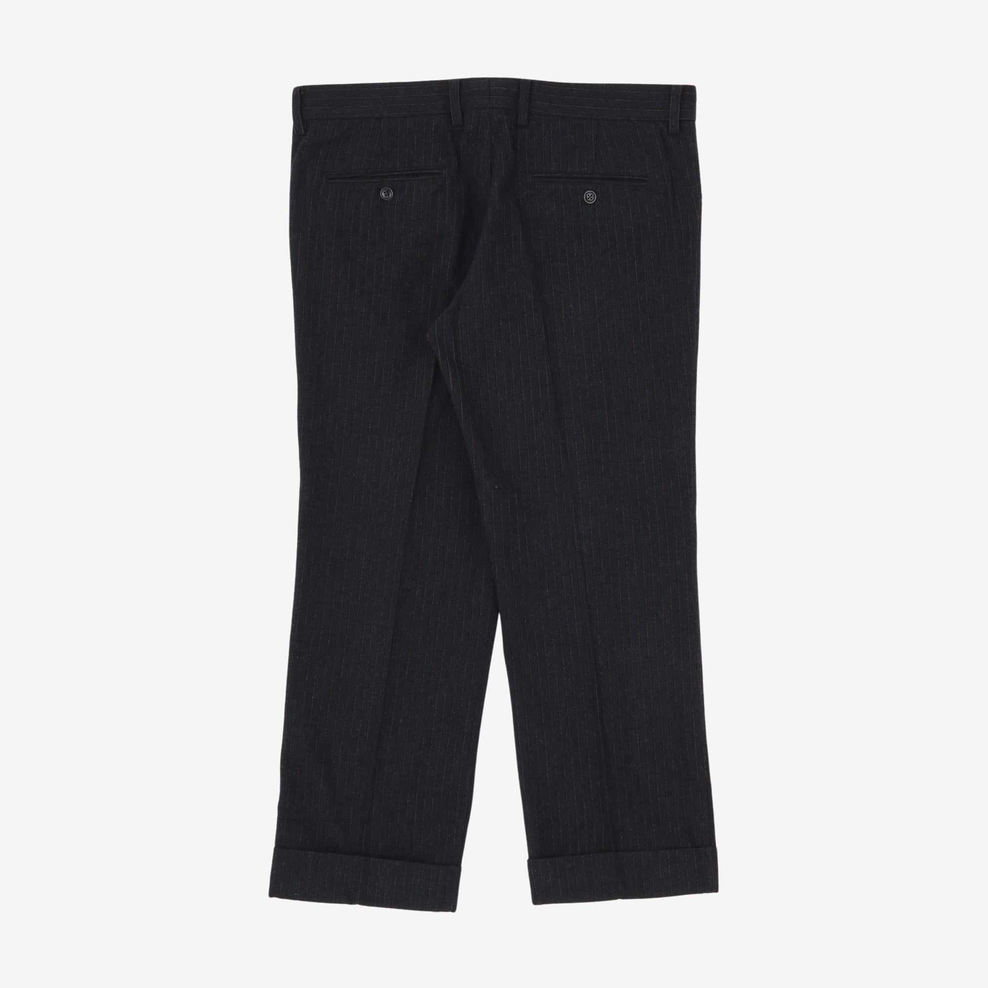 Pinstripe Wool Blend Suit