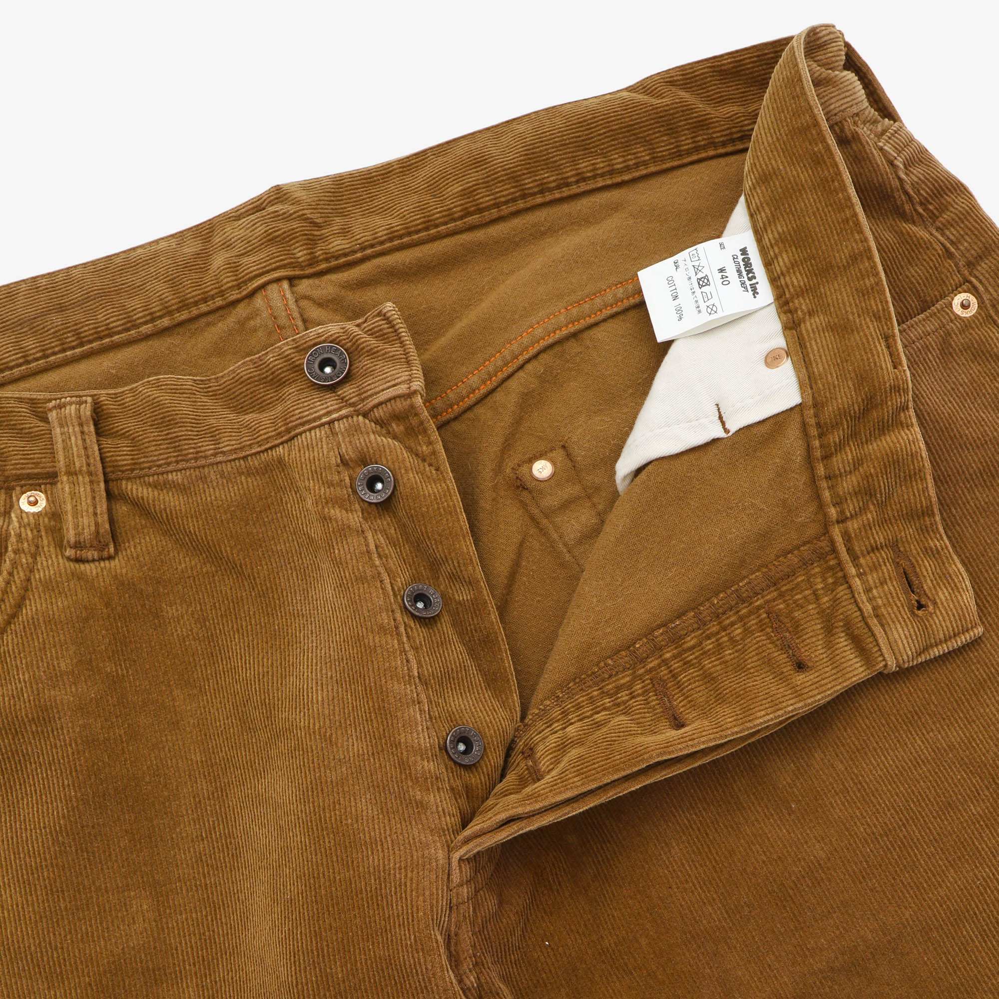 14oz Straight Corduroy Trousers (38W X 28L)