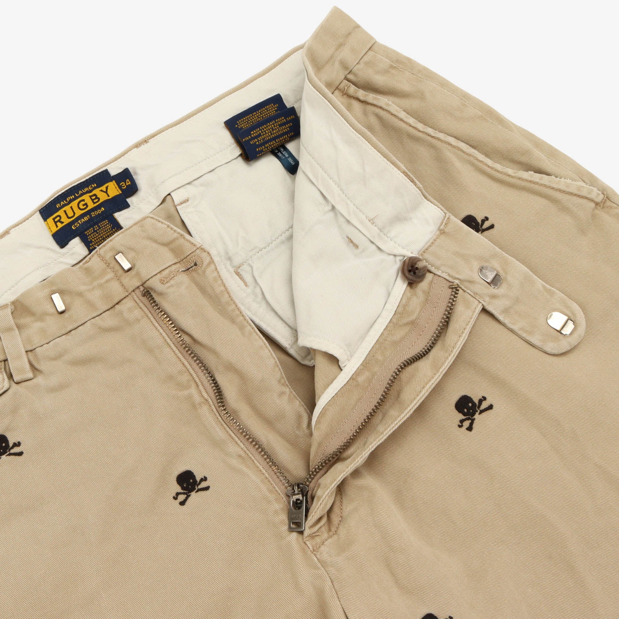 Rugby Skeleton Print Chino Shorts (34W)