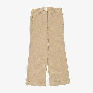 Linen Blend Pinstripe Trousers