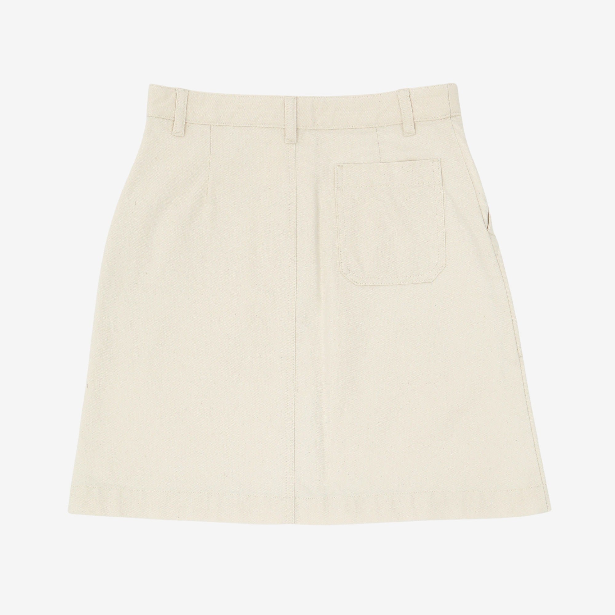 High-Waisted A-Line Denim Mini Skirt