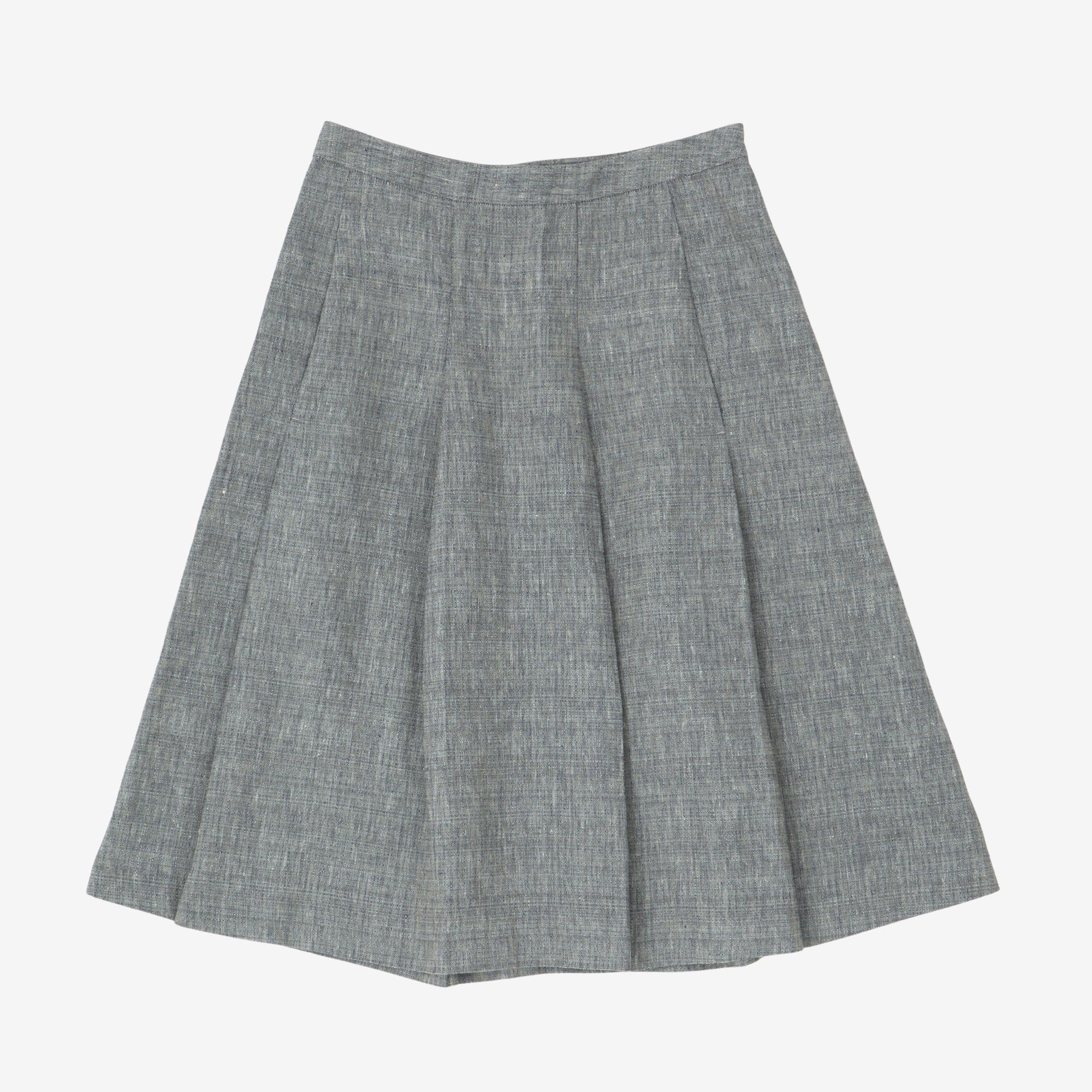 Pleated Linen Skirt