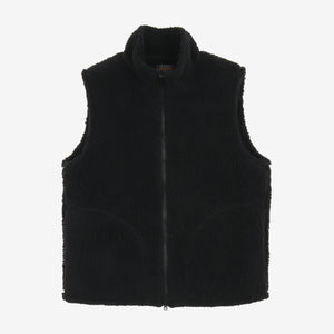 Stand Collar Boa Fleece Vest