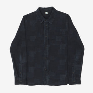 Indigo Jacquard Patchwork Shirt