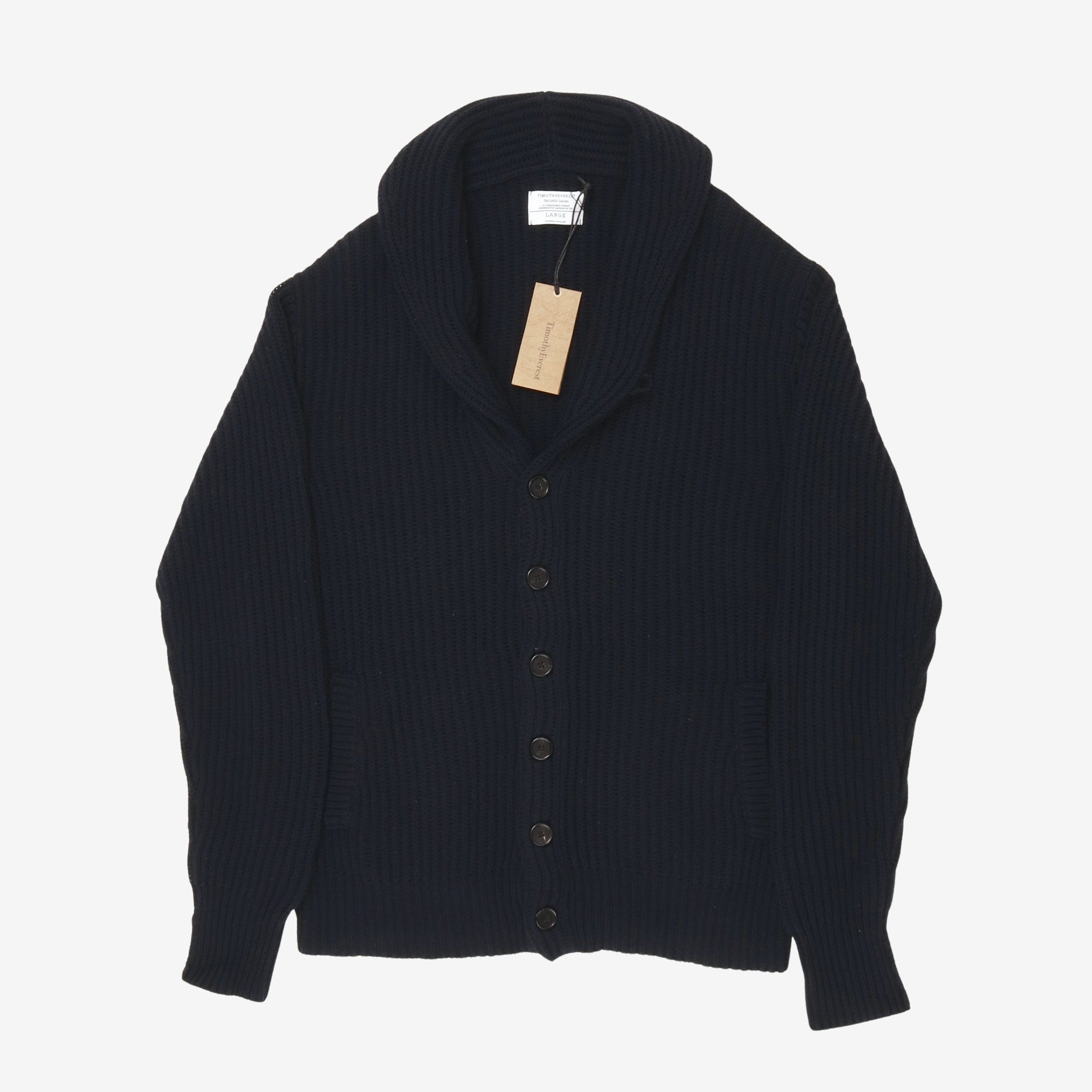 Shawl Collar Knit Cardigan