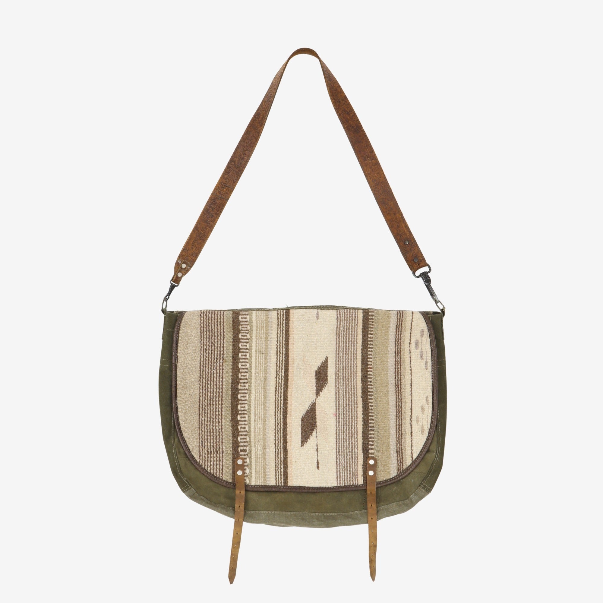 Tapestry Engrained Leather Sling Bag