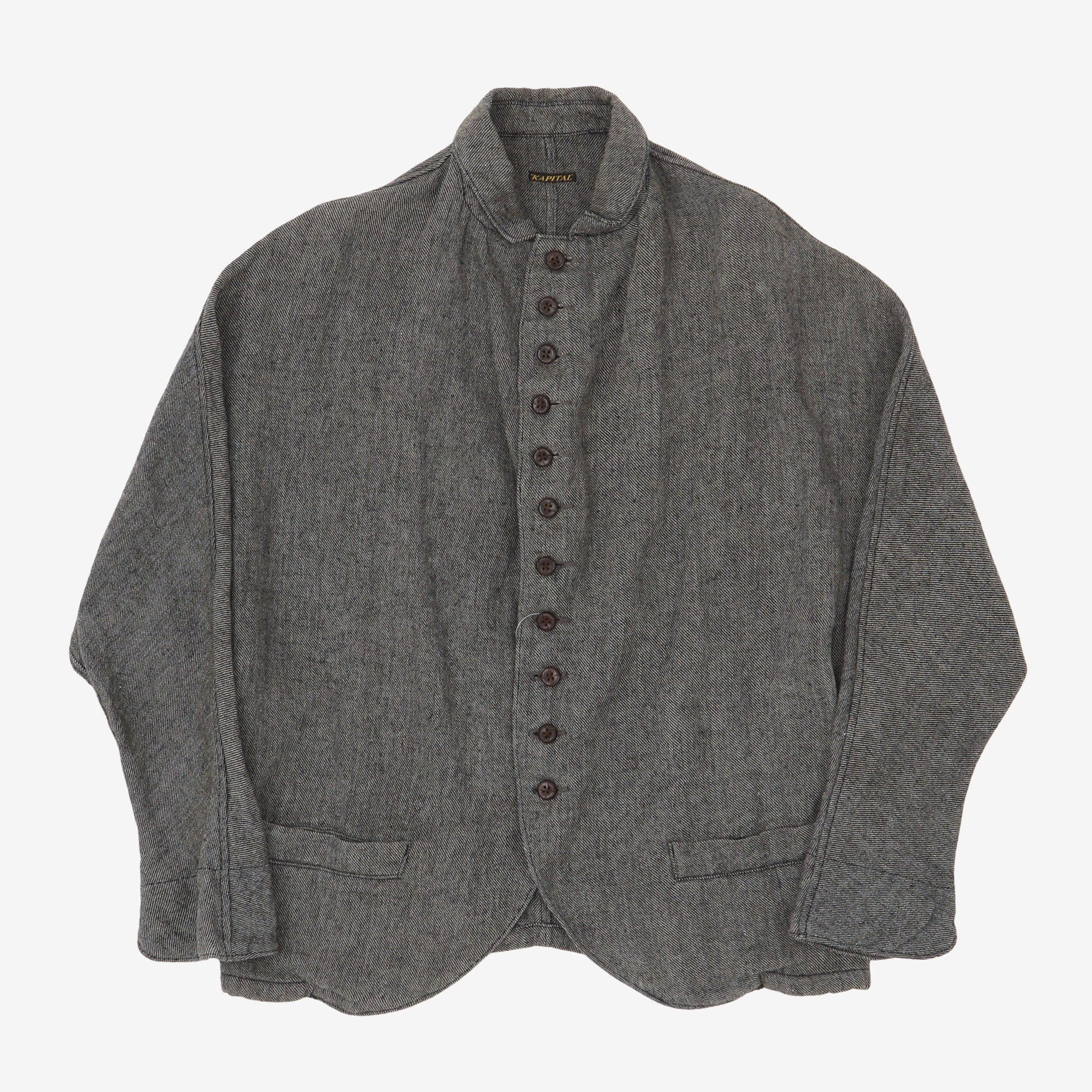 Hemp Twill Curved Hem Jacket