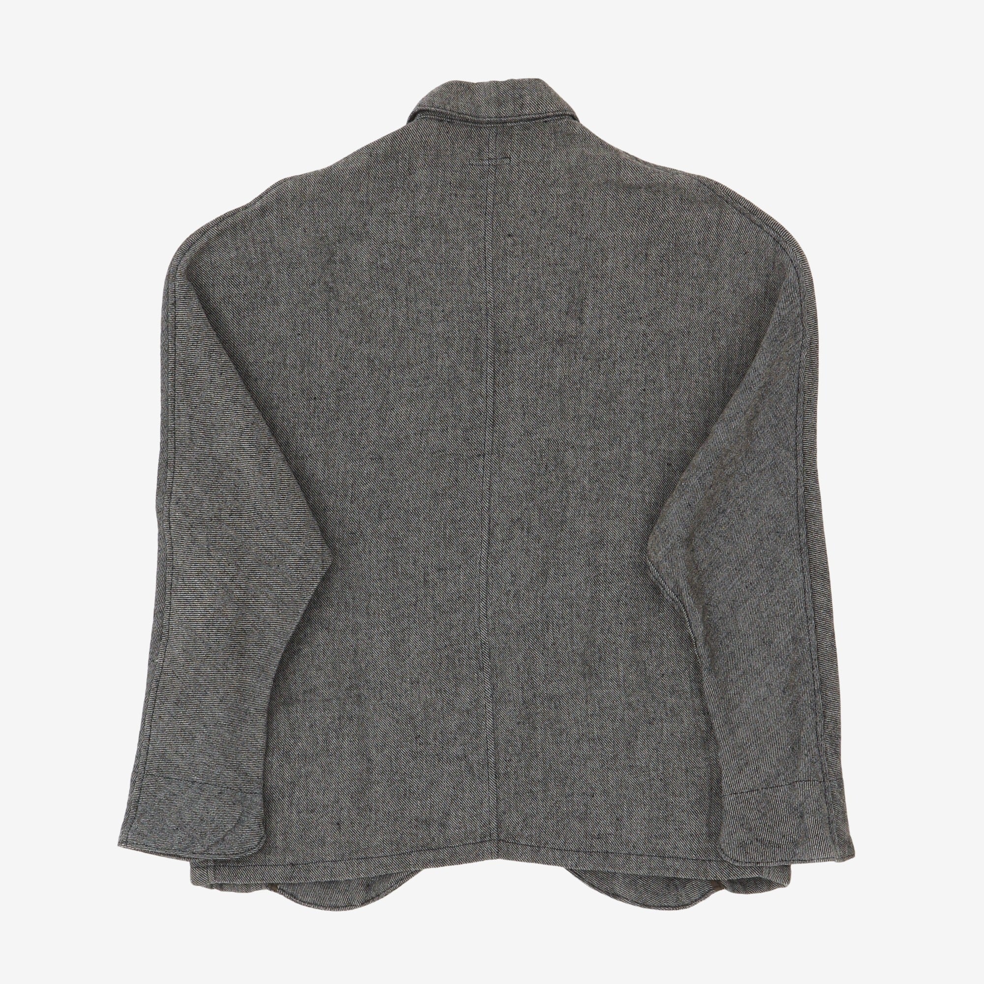 Hemp Twill Curved Hem Jacket