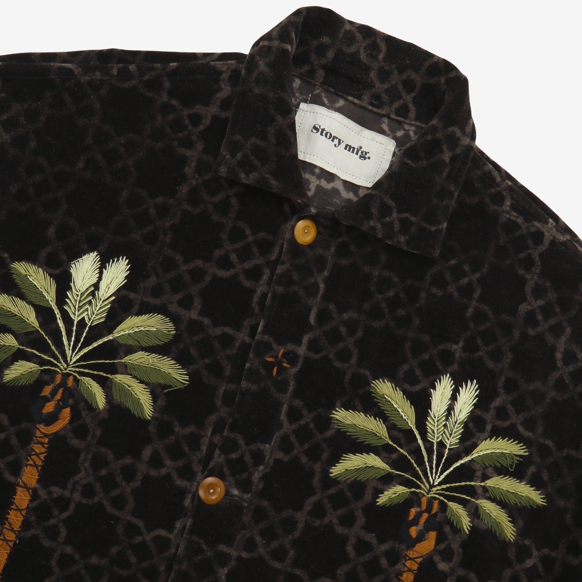 Velvet Palm Tree Short On Time Jacket
