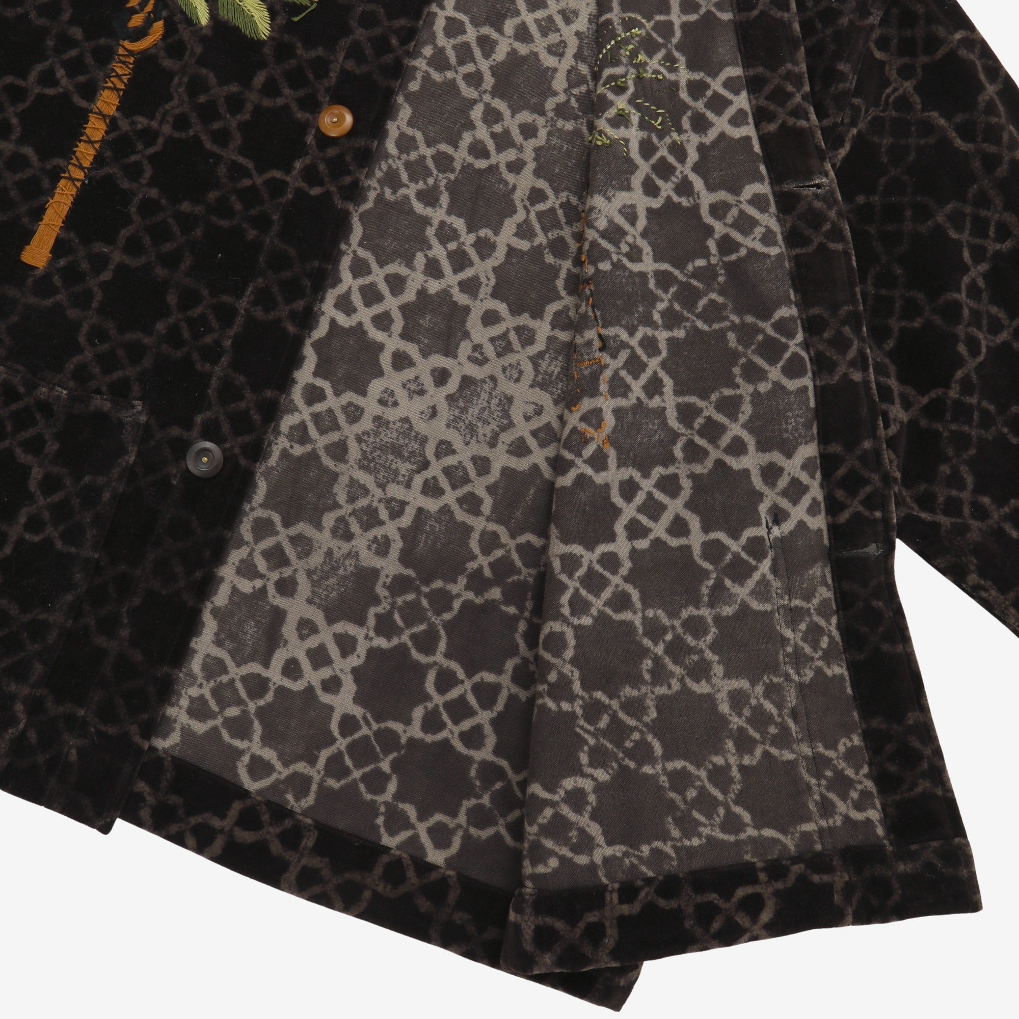 Velvet Palm Tree Short On Time Jacket
