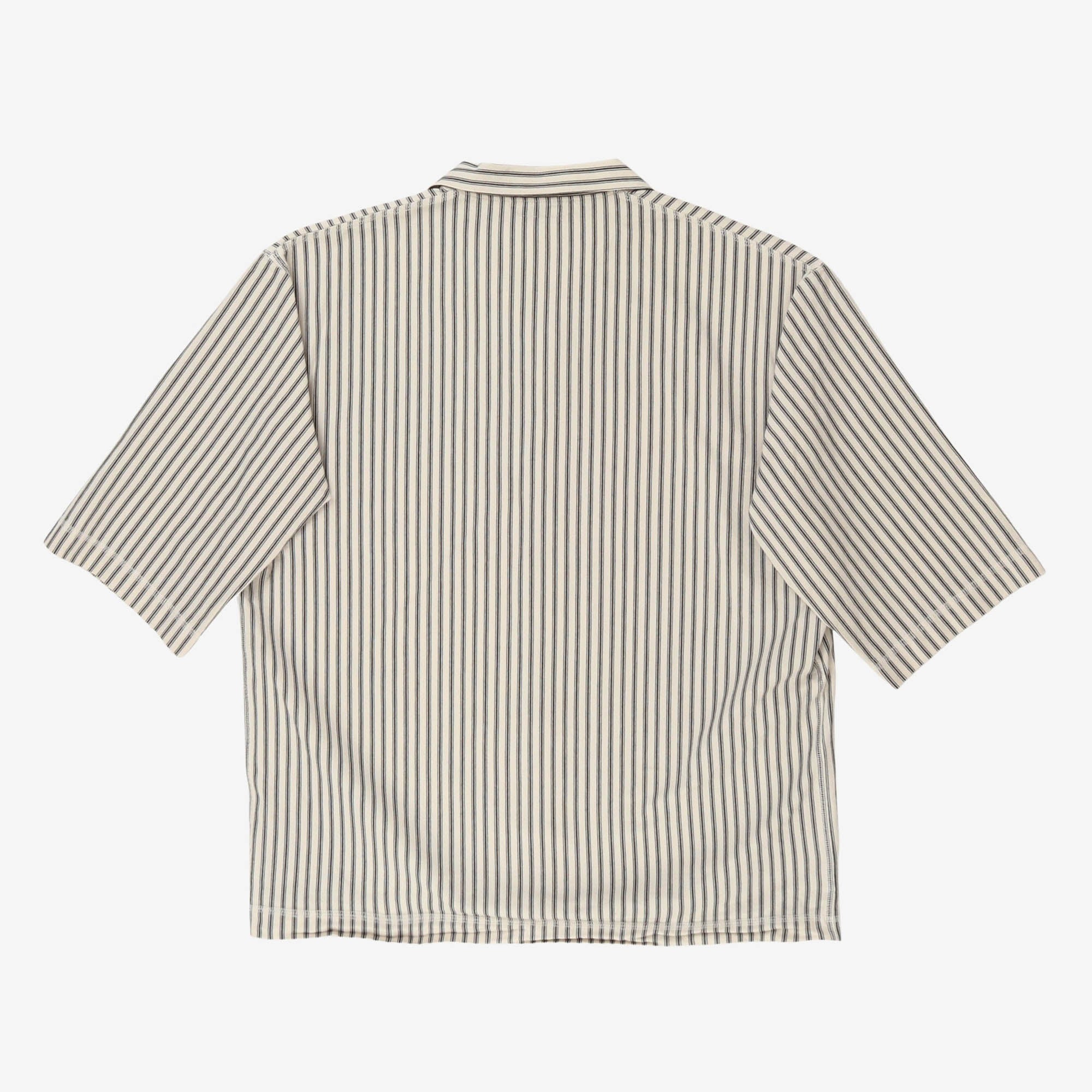 3/4 Sleeve Cotton Stripe Shirt