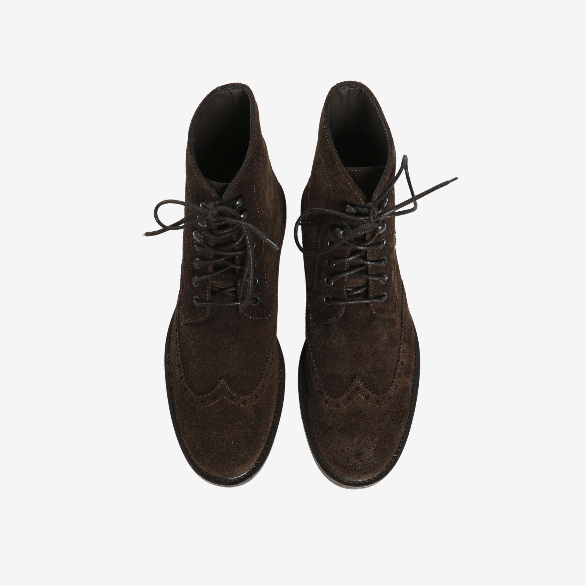 Suede Harris Wingtip Country Boots