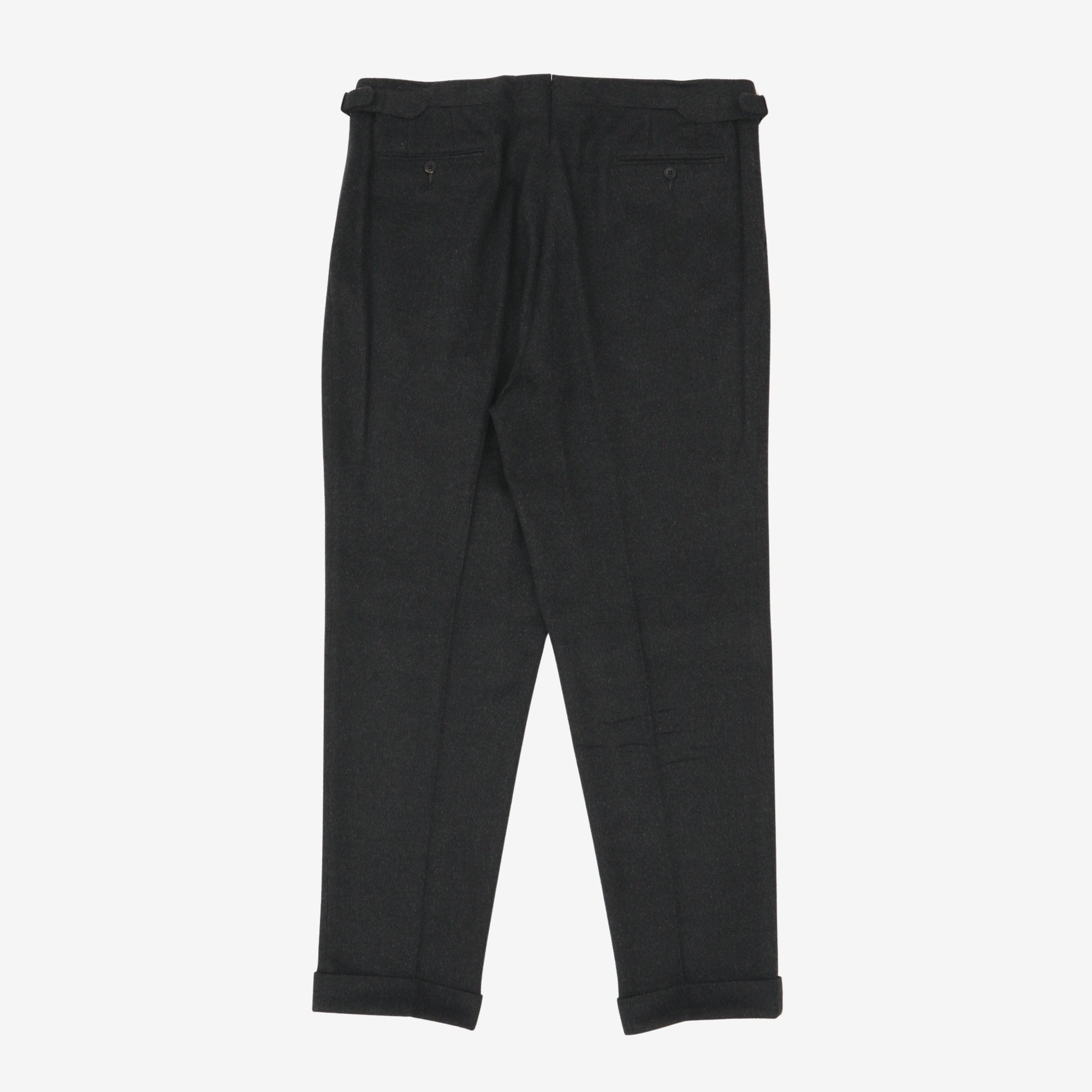 Wool Pleated Trousers (39W X 32L)