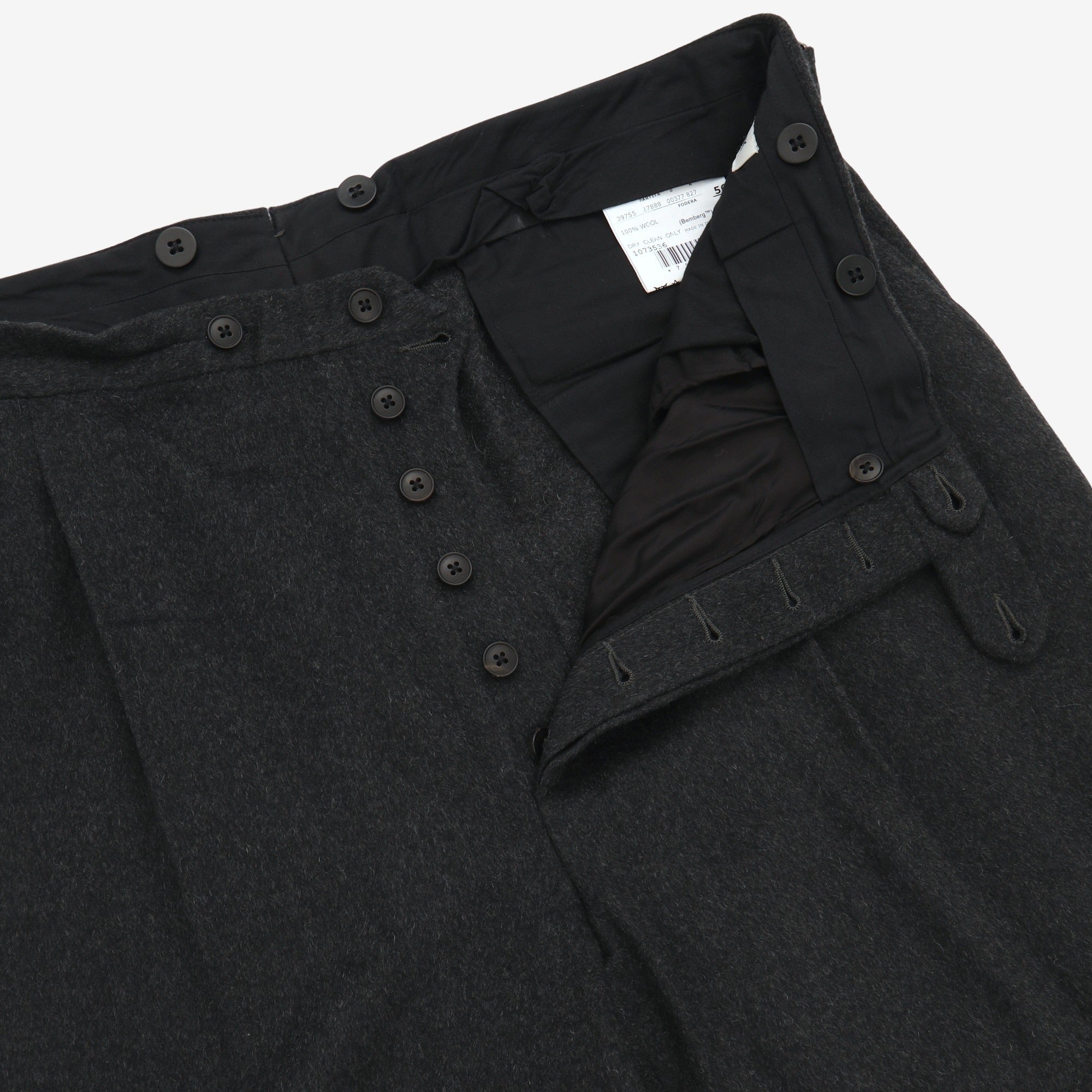 Wool Pleated Trousers (39W X 32L)