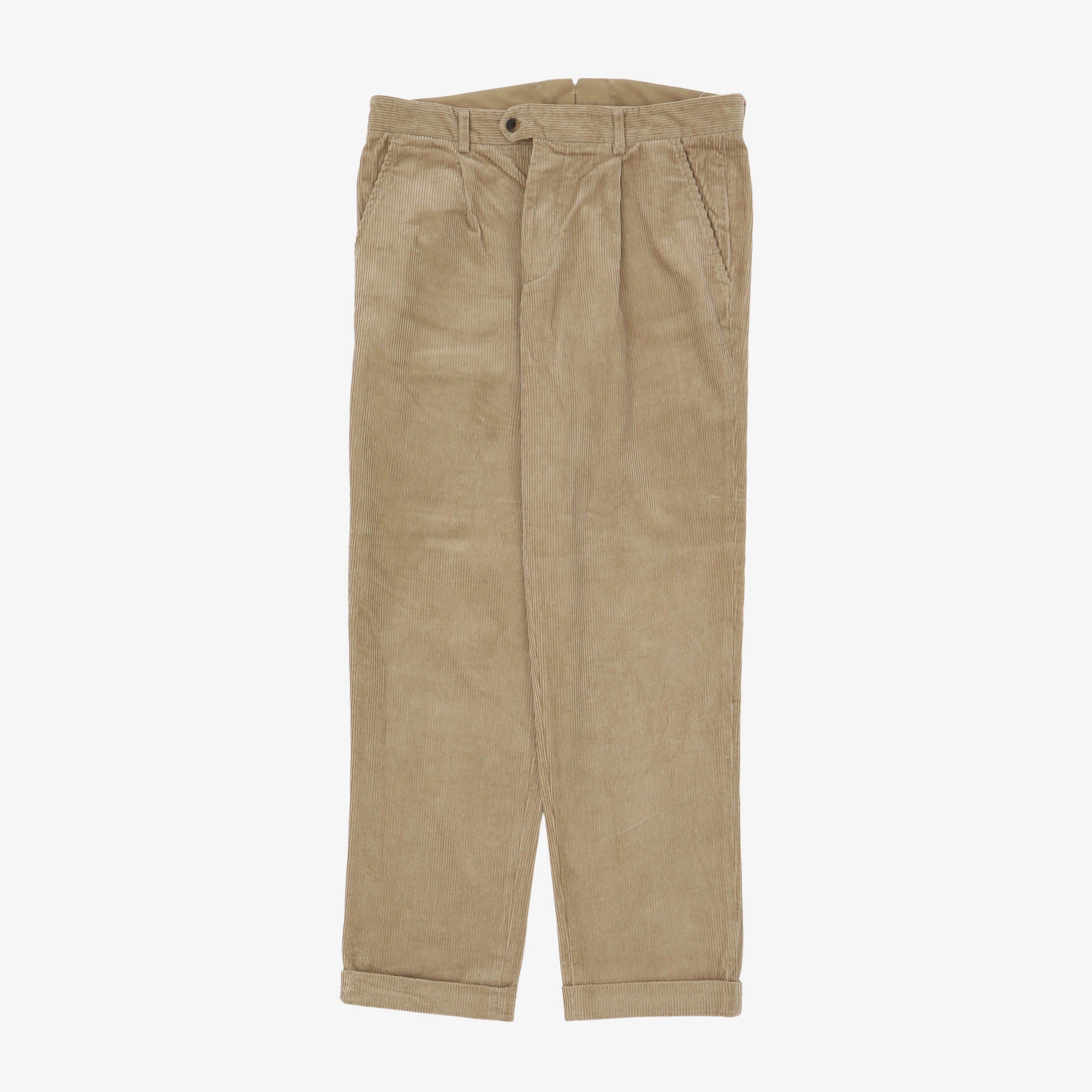 Pleated Corduroy Trousers (34W x 32L)