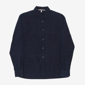 Indigo Linen Utility Shirt