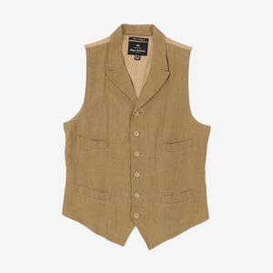 Linen Notch Lapel Vest