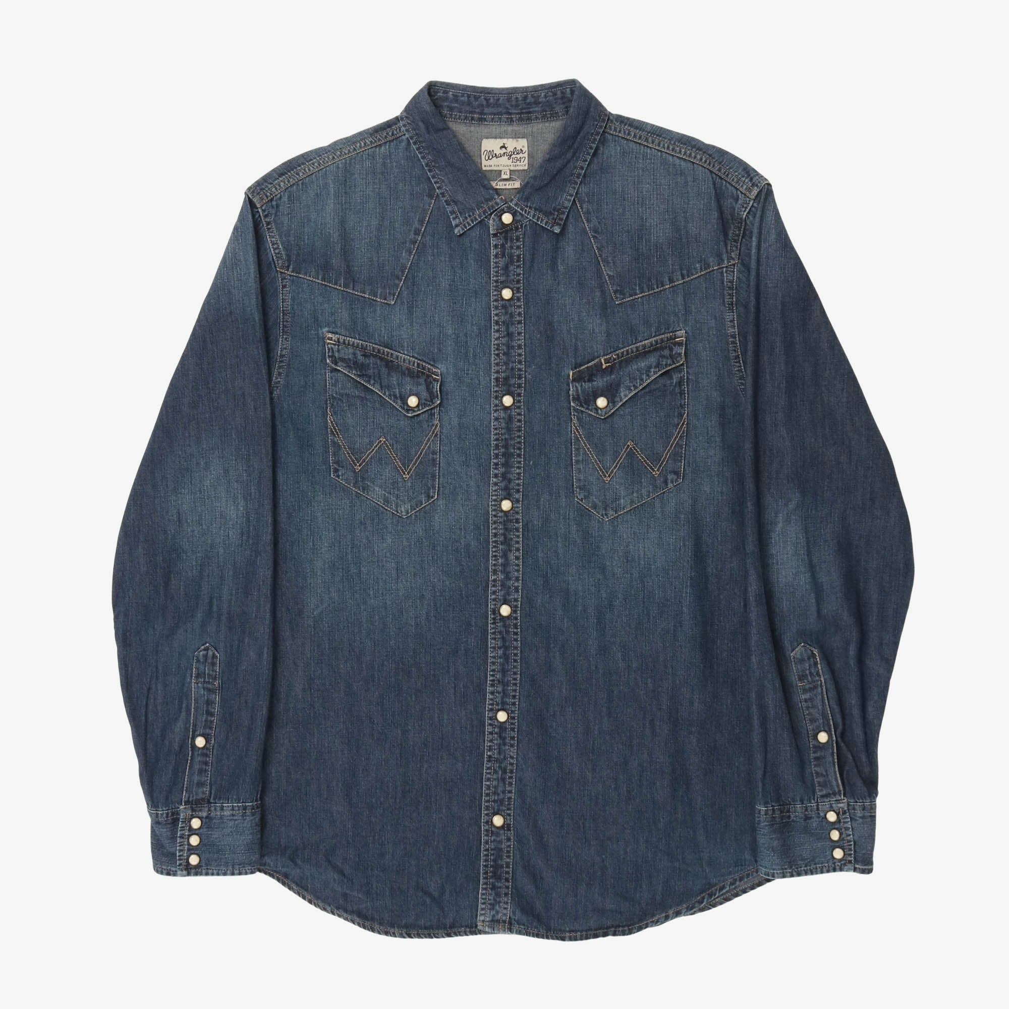 Slim Fit Denim Western Shirt