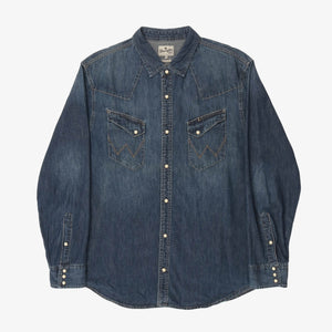 Slim Fit Denim Western Shirt