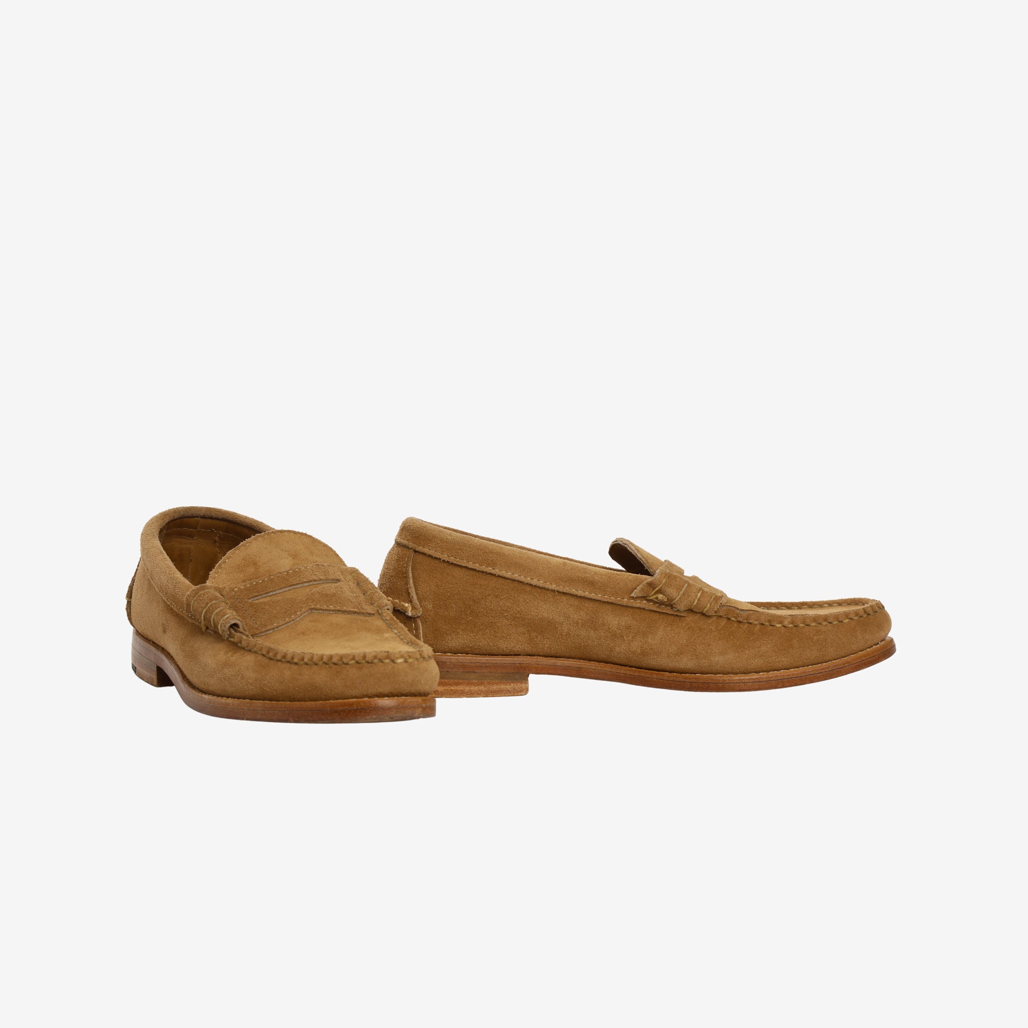Suede Beefroll Penny Loafers