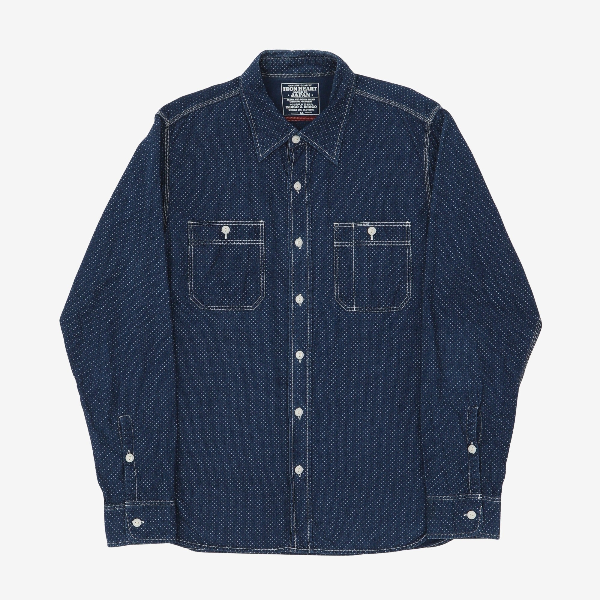 Indigo Dot Work Shirt