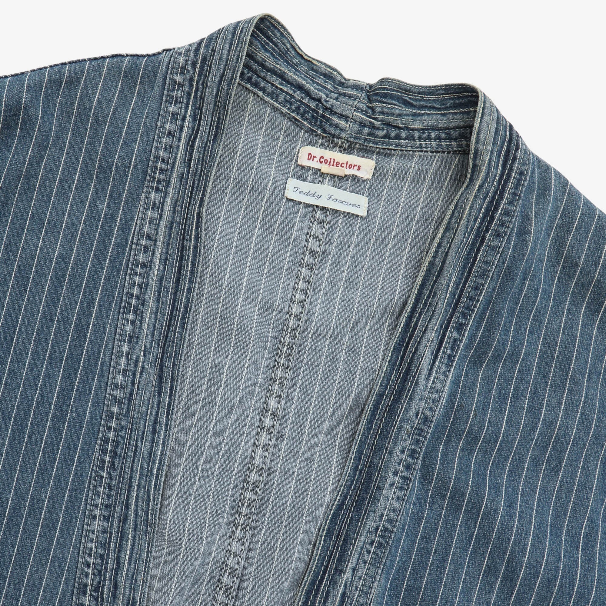 Pinstripe Denim Noragi Jacket